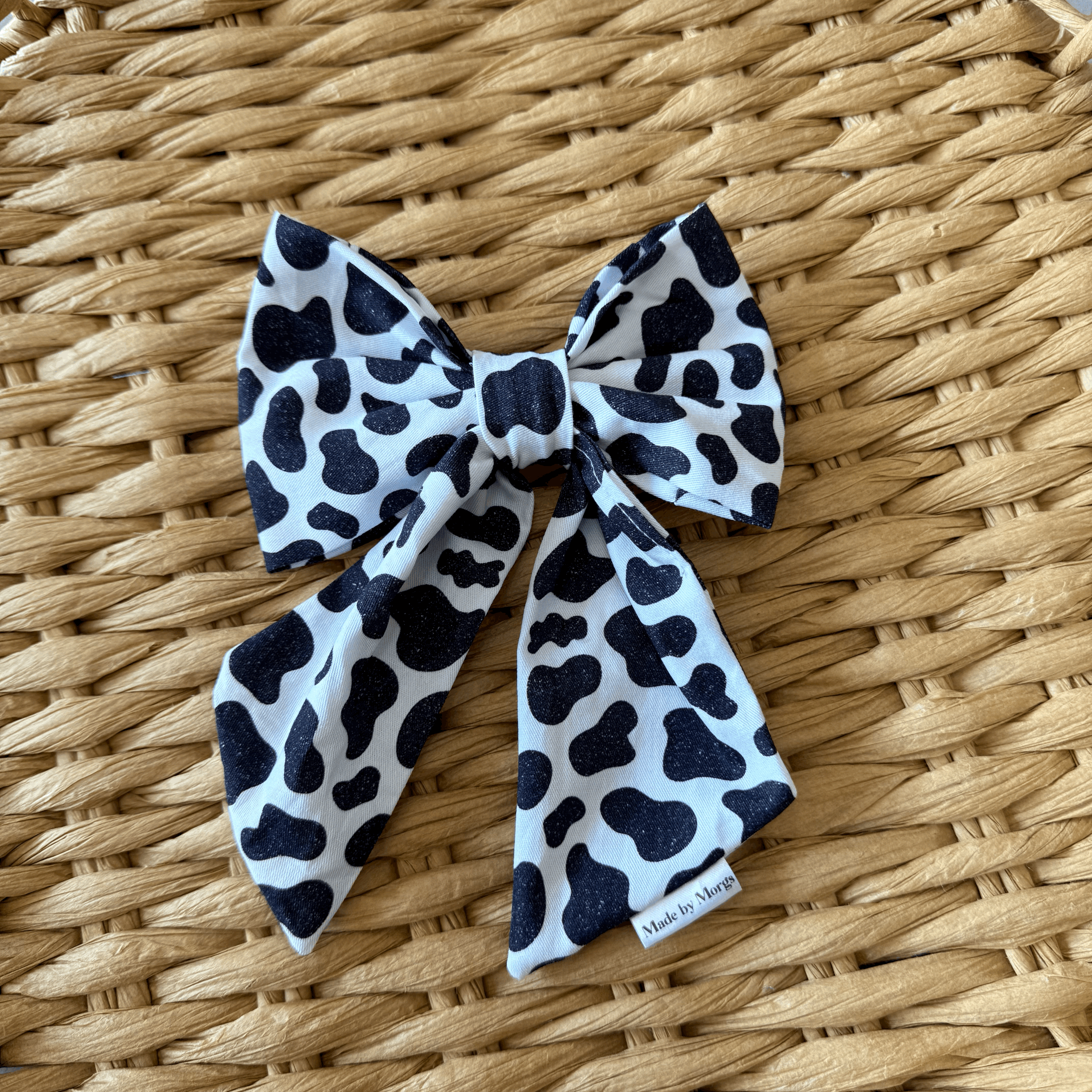 Cow Print Sailor Bow