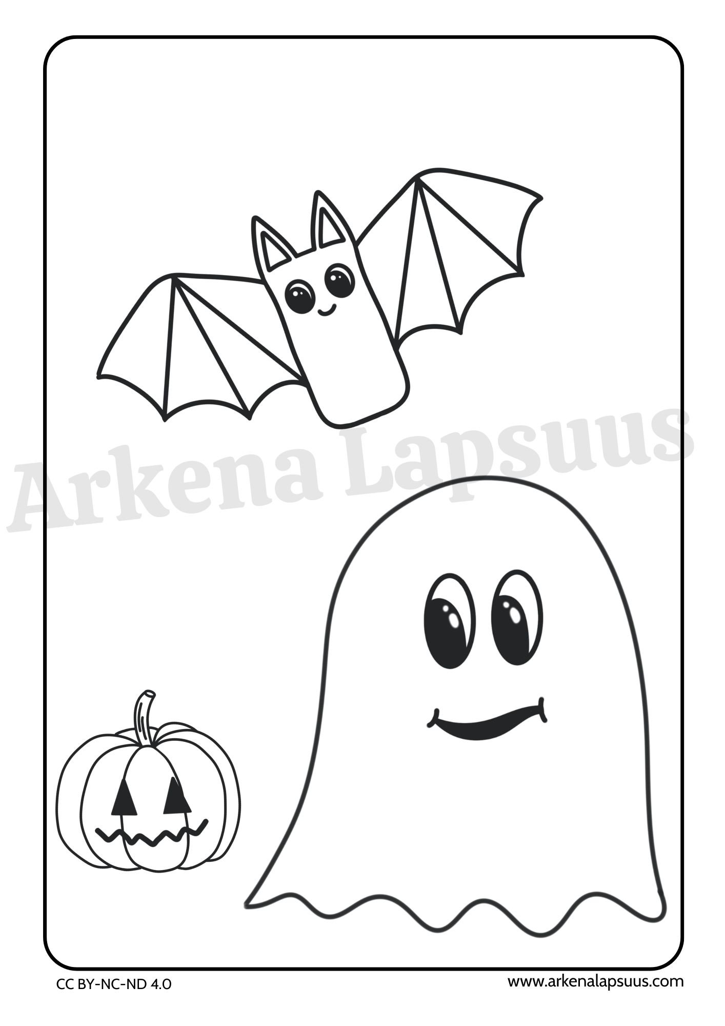 Tulostettava Halloween teht v rata Lapsille Arkena Lapsuus