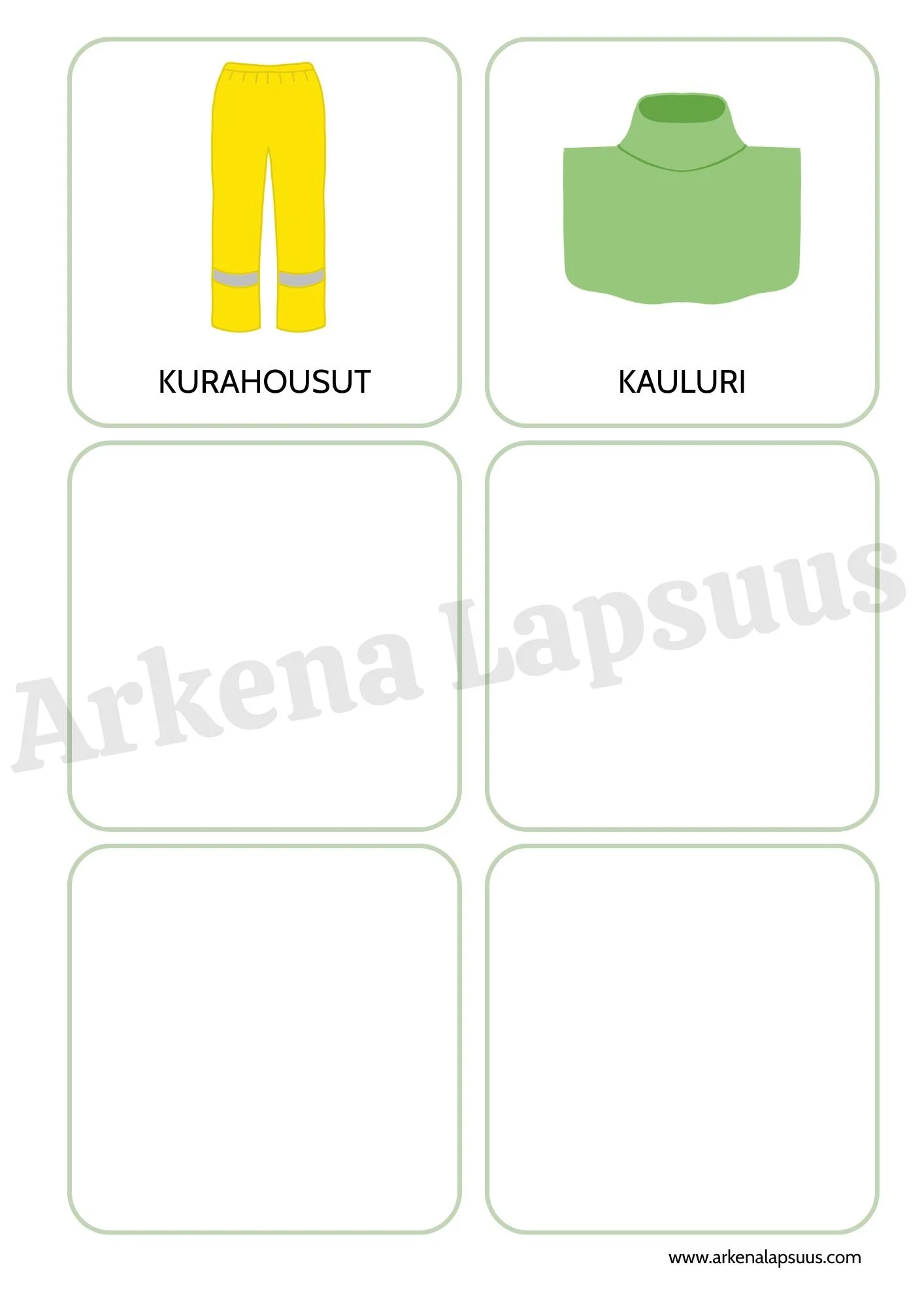 Vaatekuvia lapsille mm. kauluri