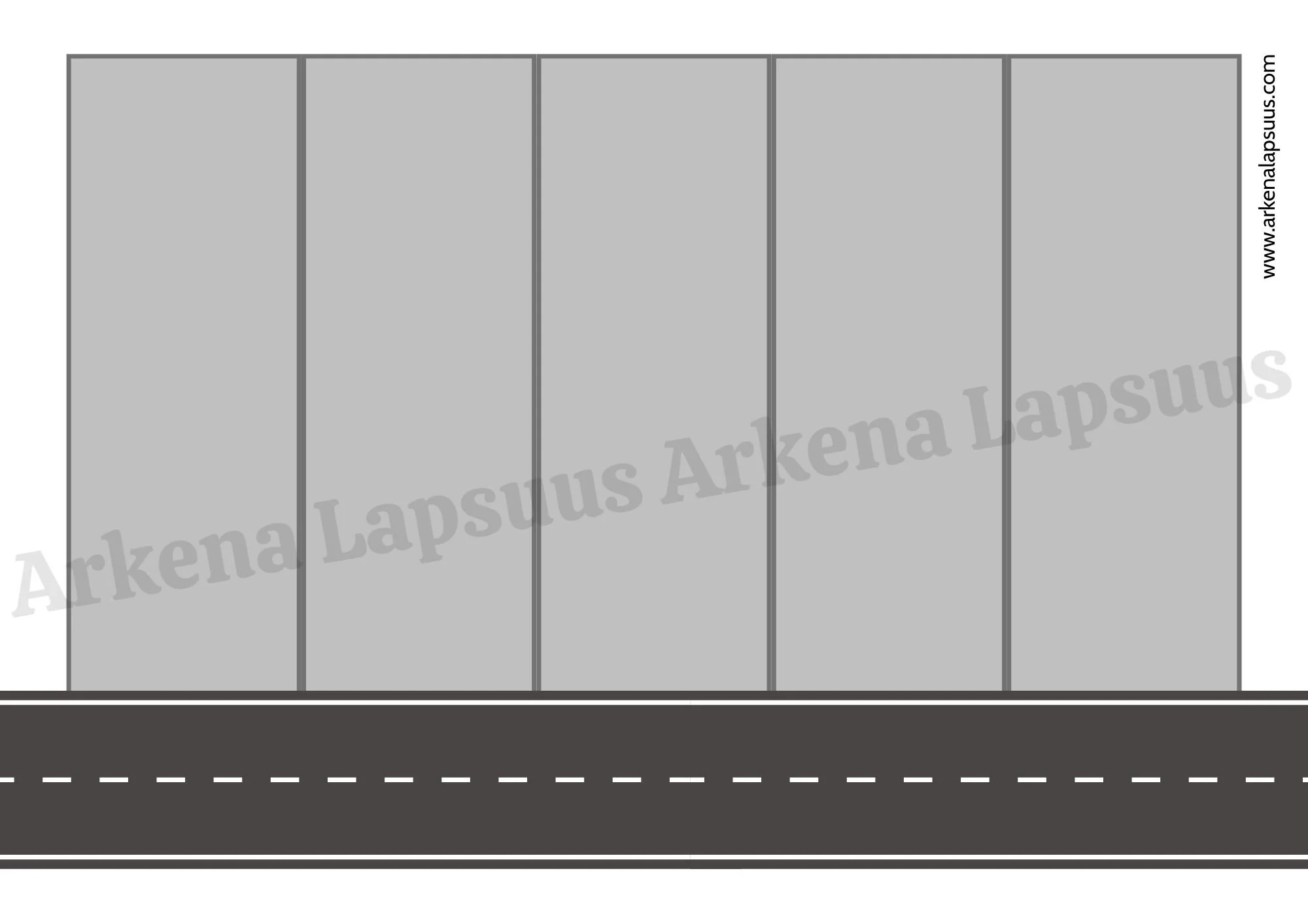 Tulostettava parkkipaikka pitkille autoille