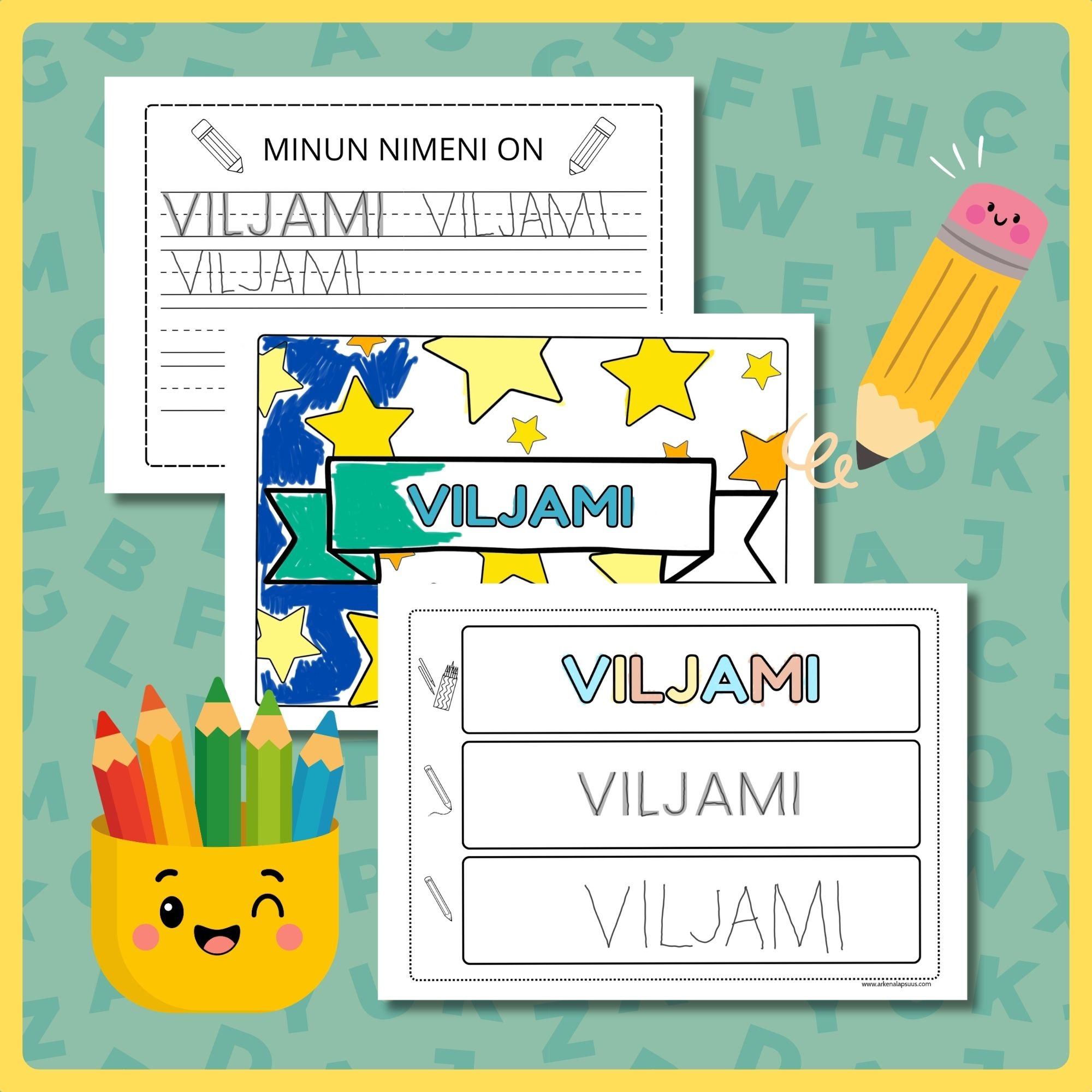 Muokattavat nimiharjoitukset