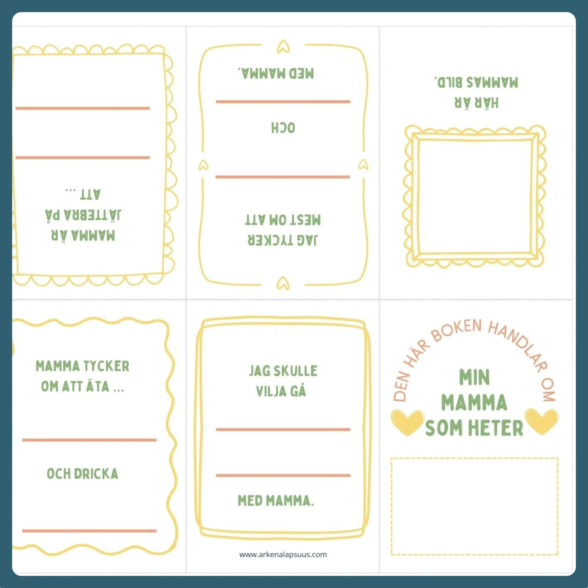 Minikirjat äitien- ja isänpäivään ruotsinkielisinä