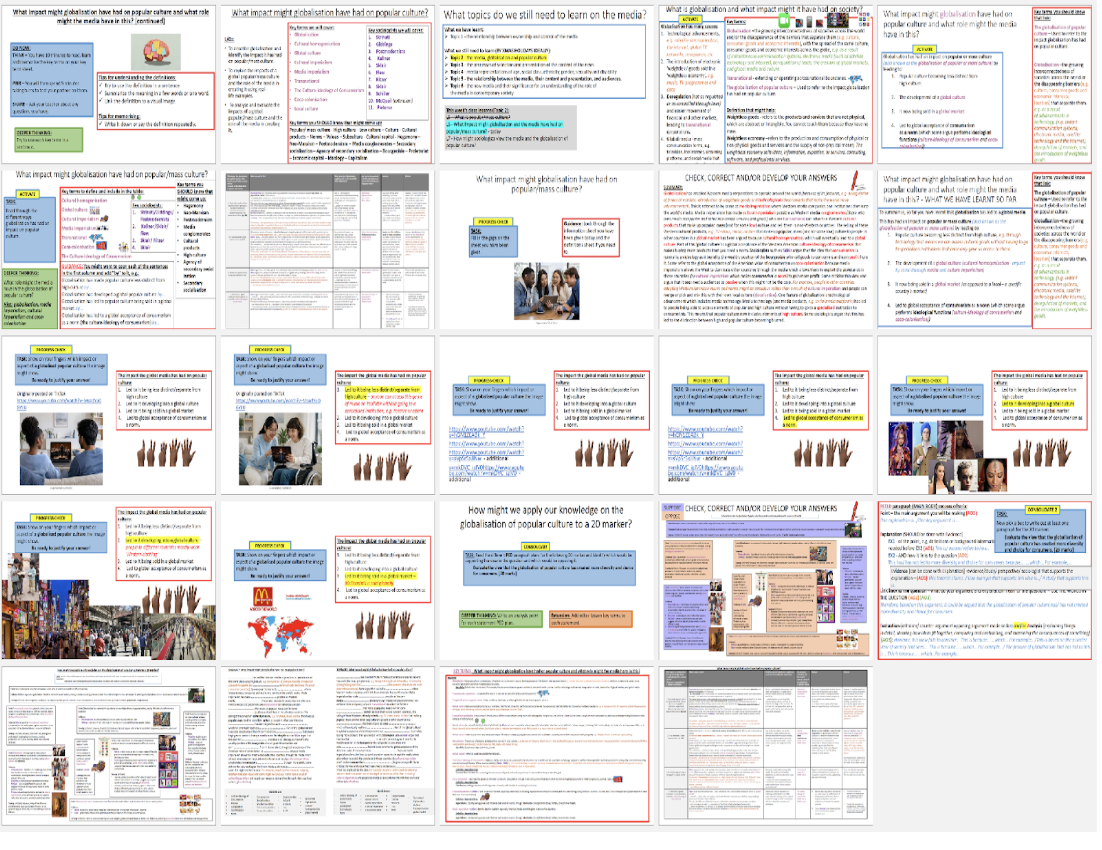 AQA A-level Sociology Media: Topic 2 - The Globalisation and Popular Culture