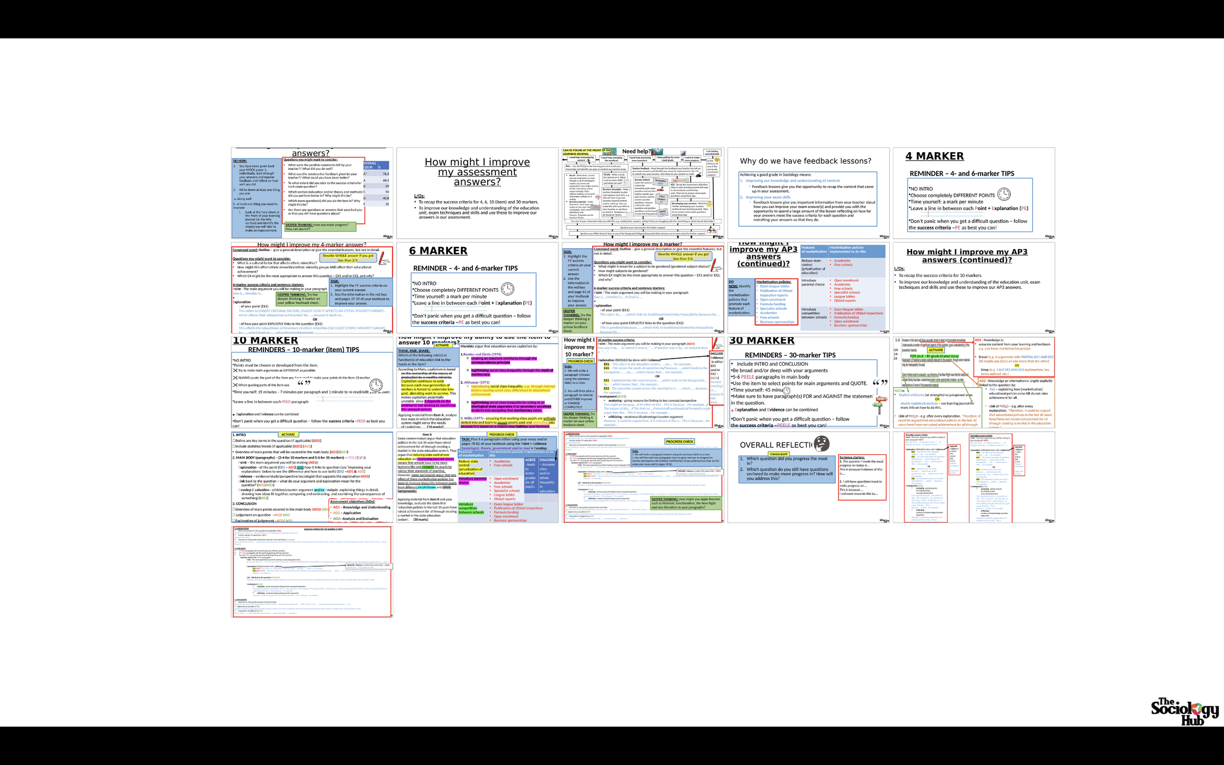 AQA A-level Sociology Education: Assessment & Feedback Lesson