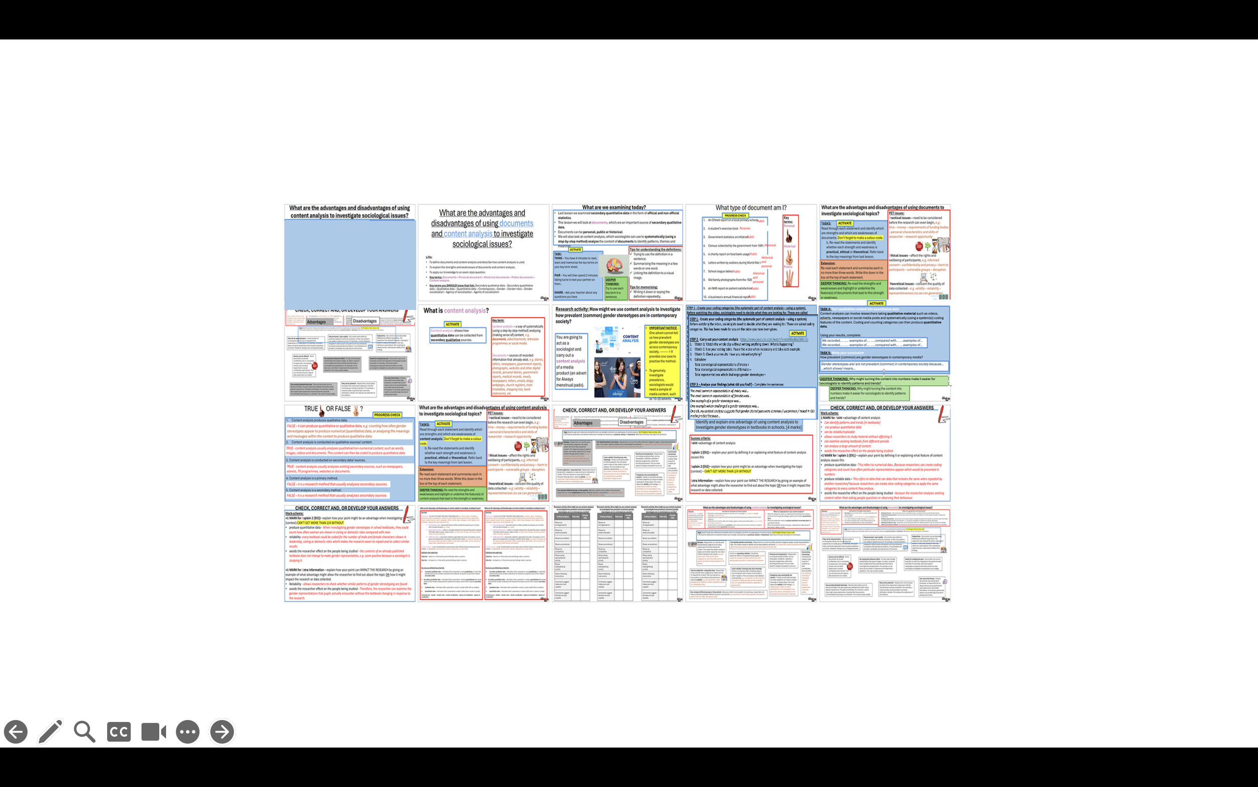AQA GCSE Sociology Research Methods: Secondary Qualitative data - Content analysis and documents