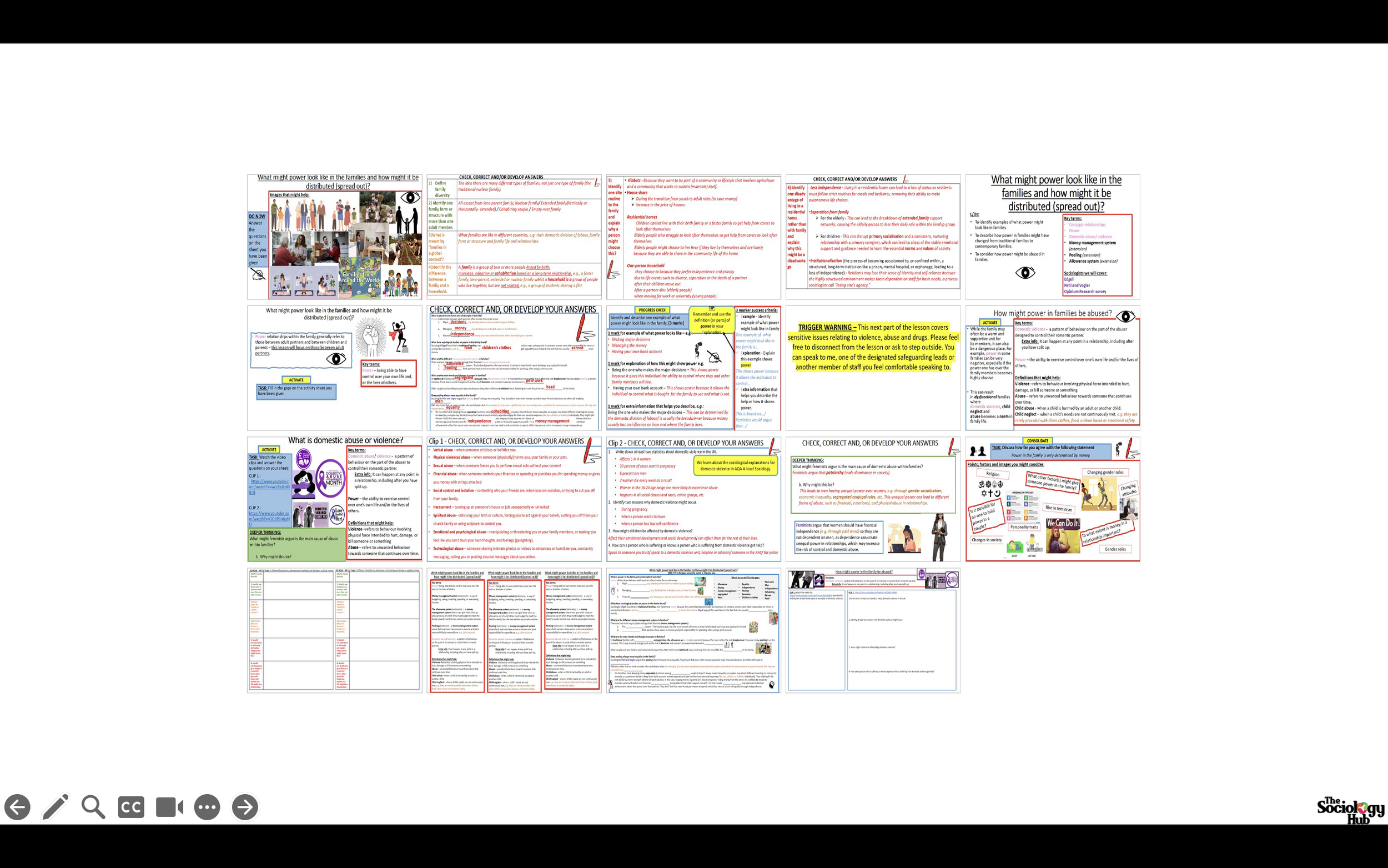 AQA GCSE Sociology: Families Topic 2 Couples - Power in the family (incl. Domestic Violence)