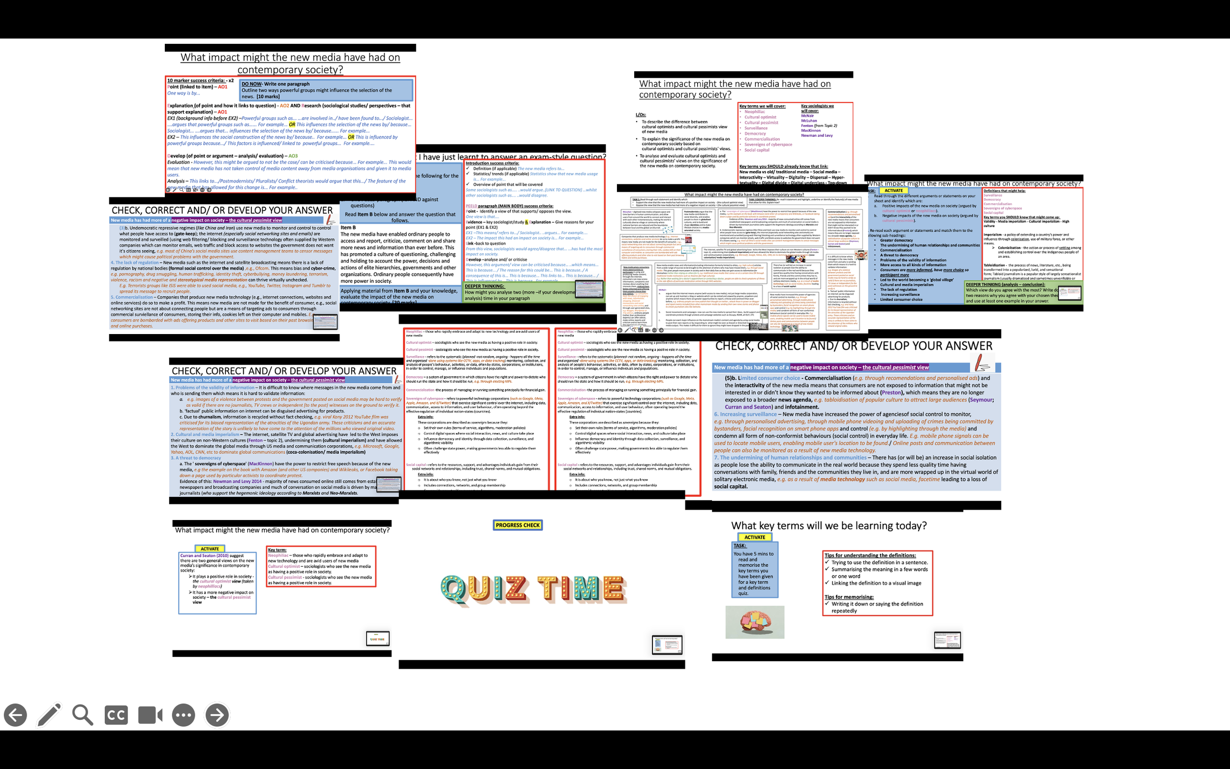 AQA A-level Sociology Media: New media - Significance of the new media in contemporary society