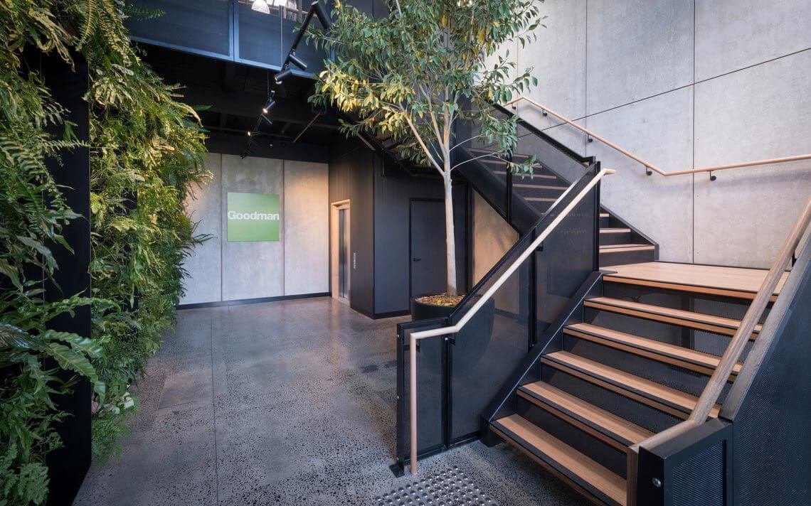 Entrance stairway at Goodman head office, Port Melbourne