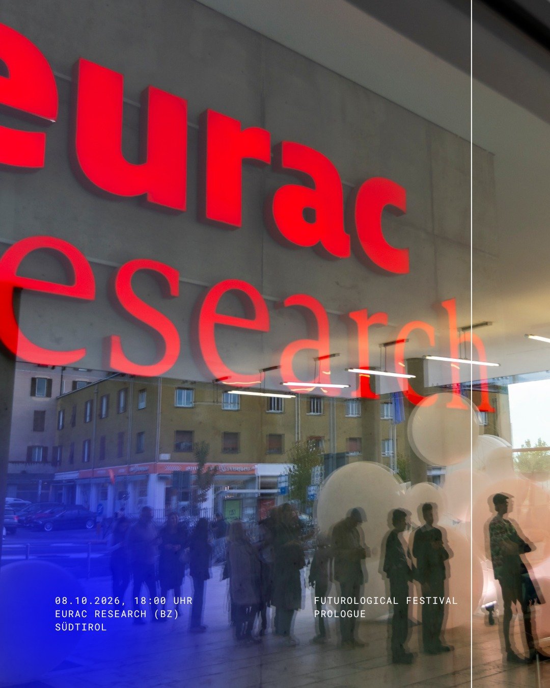Revolution, evolution, or both? On 08.10 we didn&rsquo;t settle the question, and that was the point.
At the Prologue of the Futurological Festival, @euracresearch opened its doors to music, theatre and philosophy. For us, it all began with two words