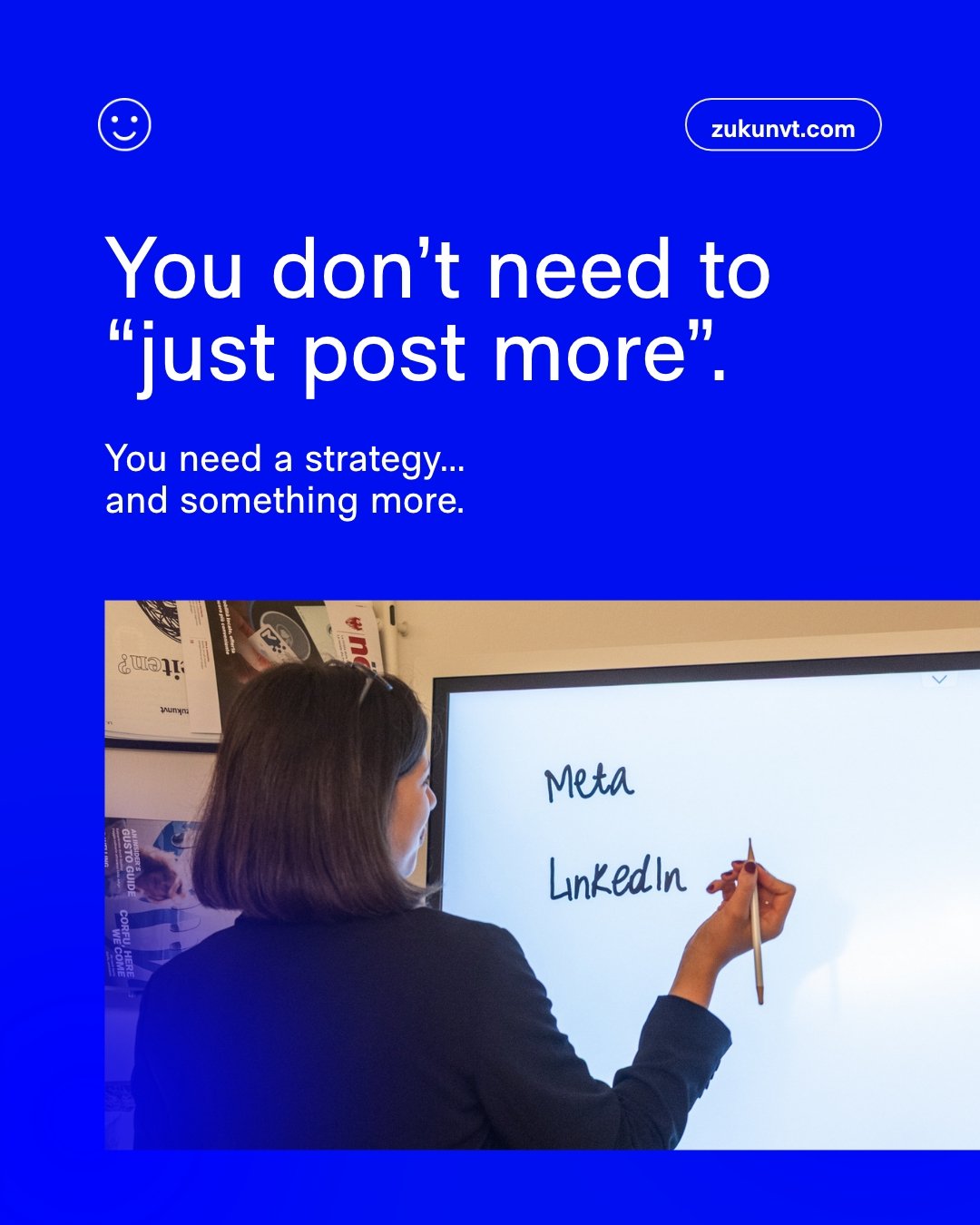 You don&rsquo;t need to &ldquo;just post more&rdquo;.
You need a strategy.

Strategy. Editorial plan. Calendar. Three different things. 
Many companies, and some agencies, get confused between the three of them because they don't understand the diffe
