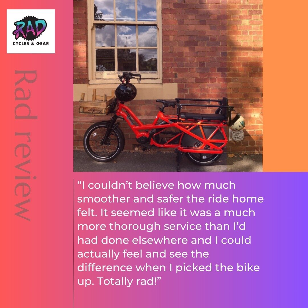 Thanks Domani for trusting us with your bike &amp; for providing us with feedback ❤️

&quot;Rad Cycles and Gear just serviced my Tern GSD e-bike and it&rsquo;s like a brand new bike! I couldn&rsquo;t believe how much smoother and safer the ride home 