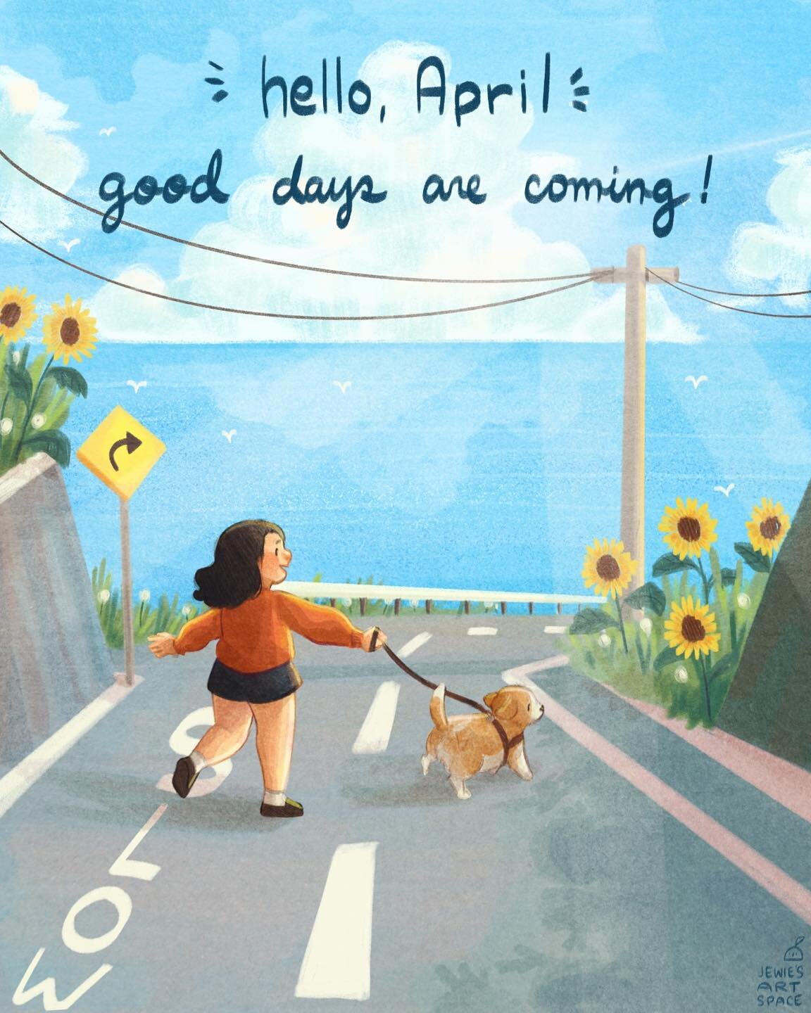 Hello, April! 

Entering April is always a good time. 🥰💛

We&rsquo;re looking forward to this months fresh blessings and goodness! 🌻

#helloapril #april #art #artwork #artist #draw #drawing #digitalart #digitalartwork #illustration #illustrator