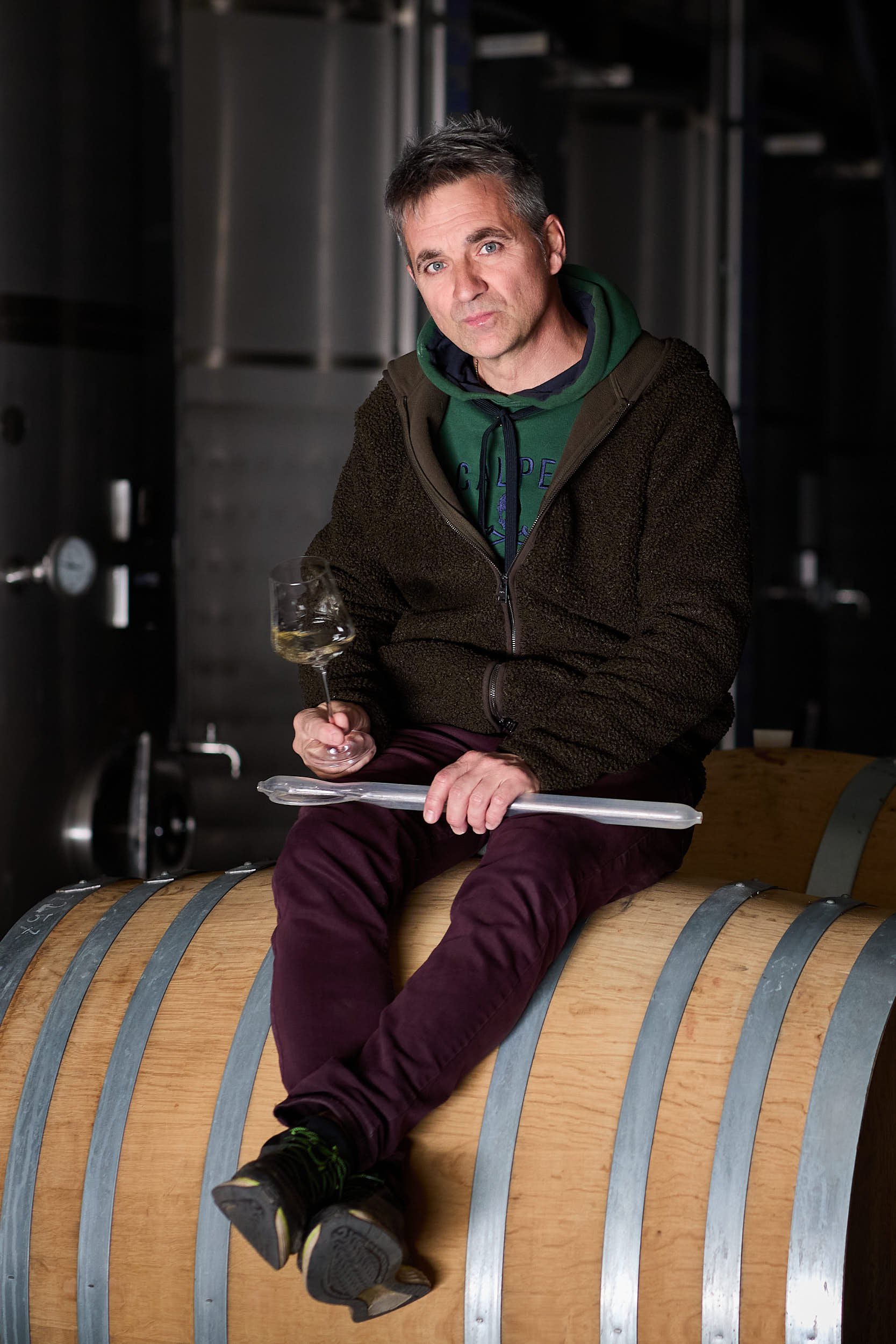 5/3/25 Alfredo Egia in his winery in Murueta (Vizcaya), Basque Country, Spain. Photo by James Sturcke | sturcke.org
