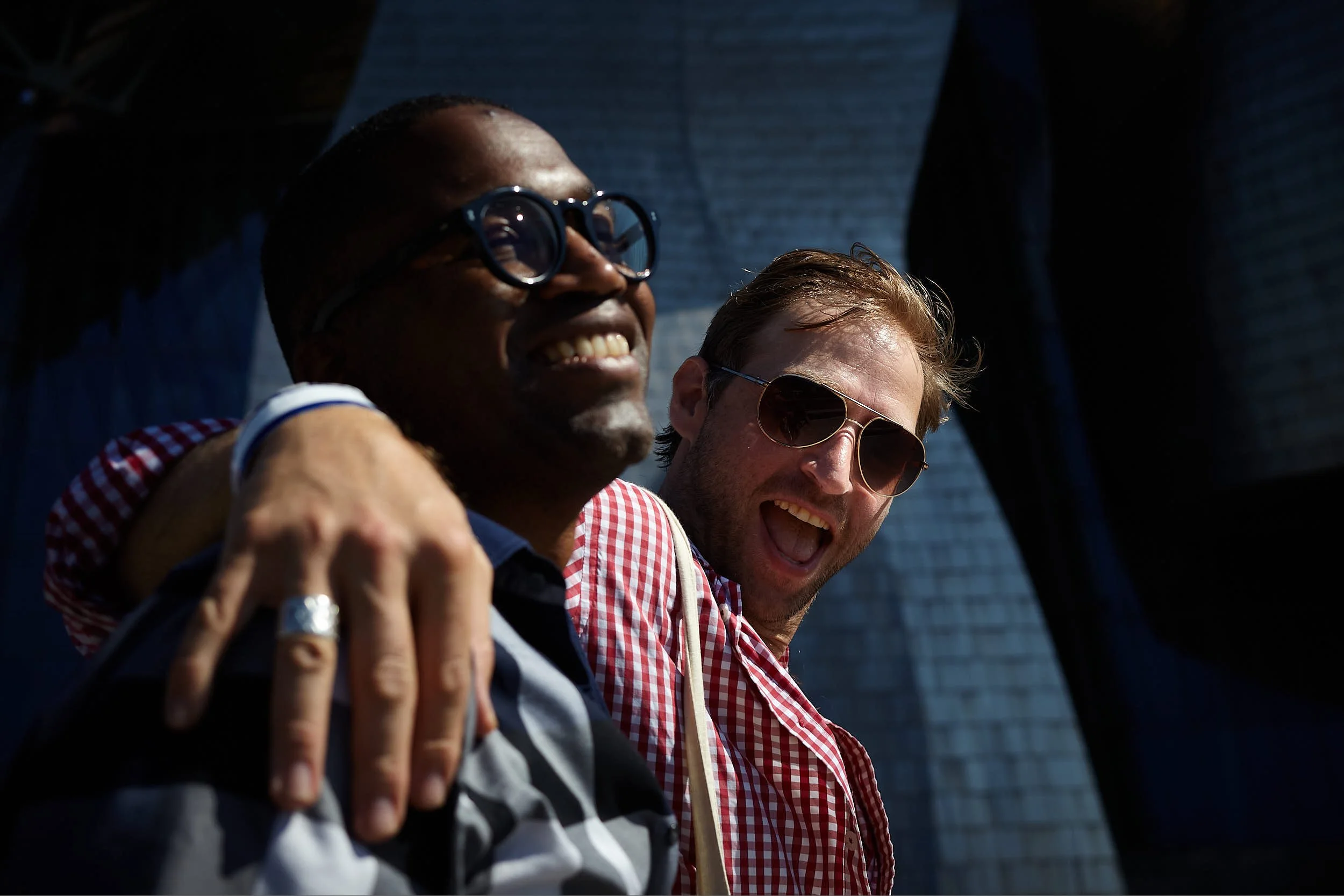July 2018. Fred and Nick in front of Guggenheim Museum, Bilbao (Bizkaia), Spain. Photo by James Sturcke | sturcke.org