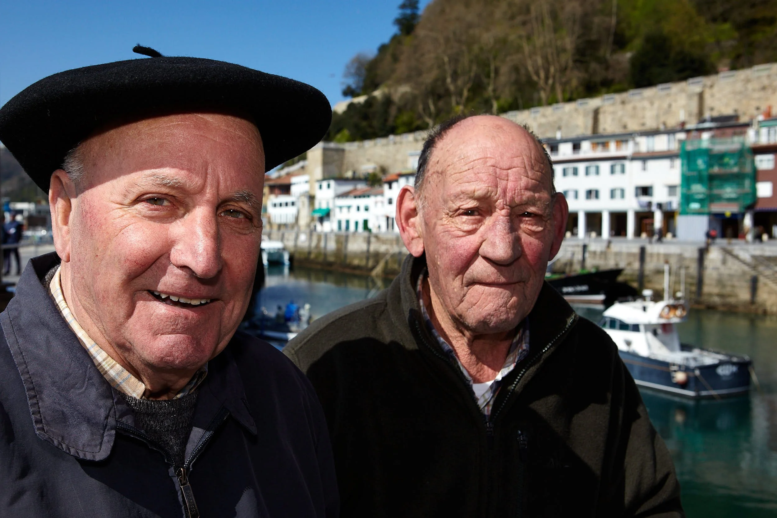 March 2011. Retired fishermen, Miguel (left) and Inocencio,  San Sebastián (Donostia), Gipuzkoa, Spain. Photo by James Sturcke | sturcke.org