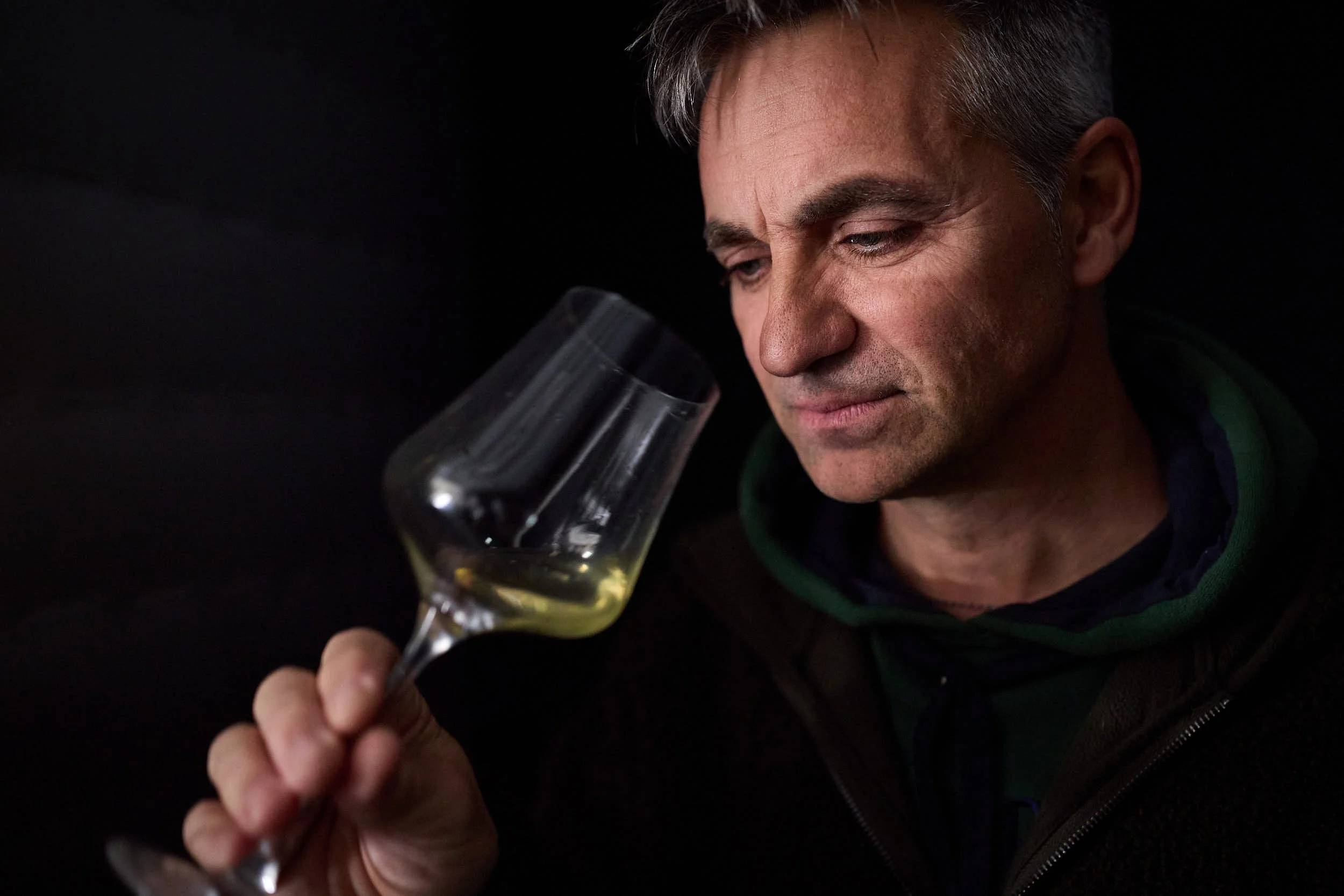 5/3/25 Alfredo Egia in his winery in Murueta (Vizcaya), Basque Country, Spain. Photo by James Sturcke | sturcke.org