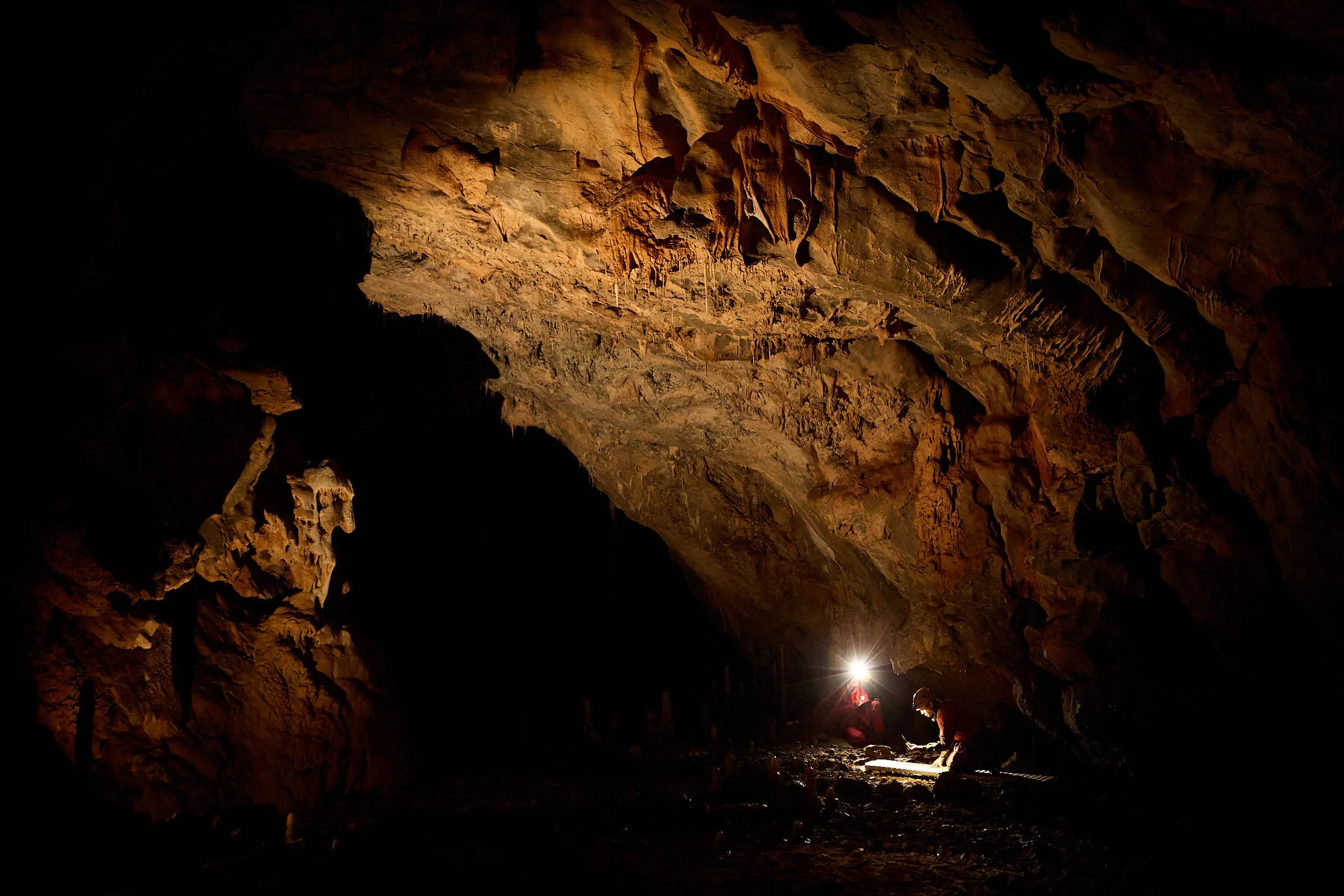 9 July 2026, Pablo Arias (Left) & Carlos García-Noriega Villa, Cueva De La Garma, Omoño, Cantabria, Spain.  Photo by James Sturcke | sturcke.org