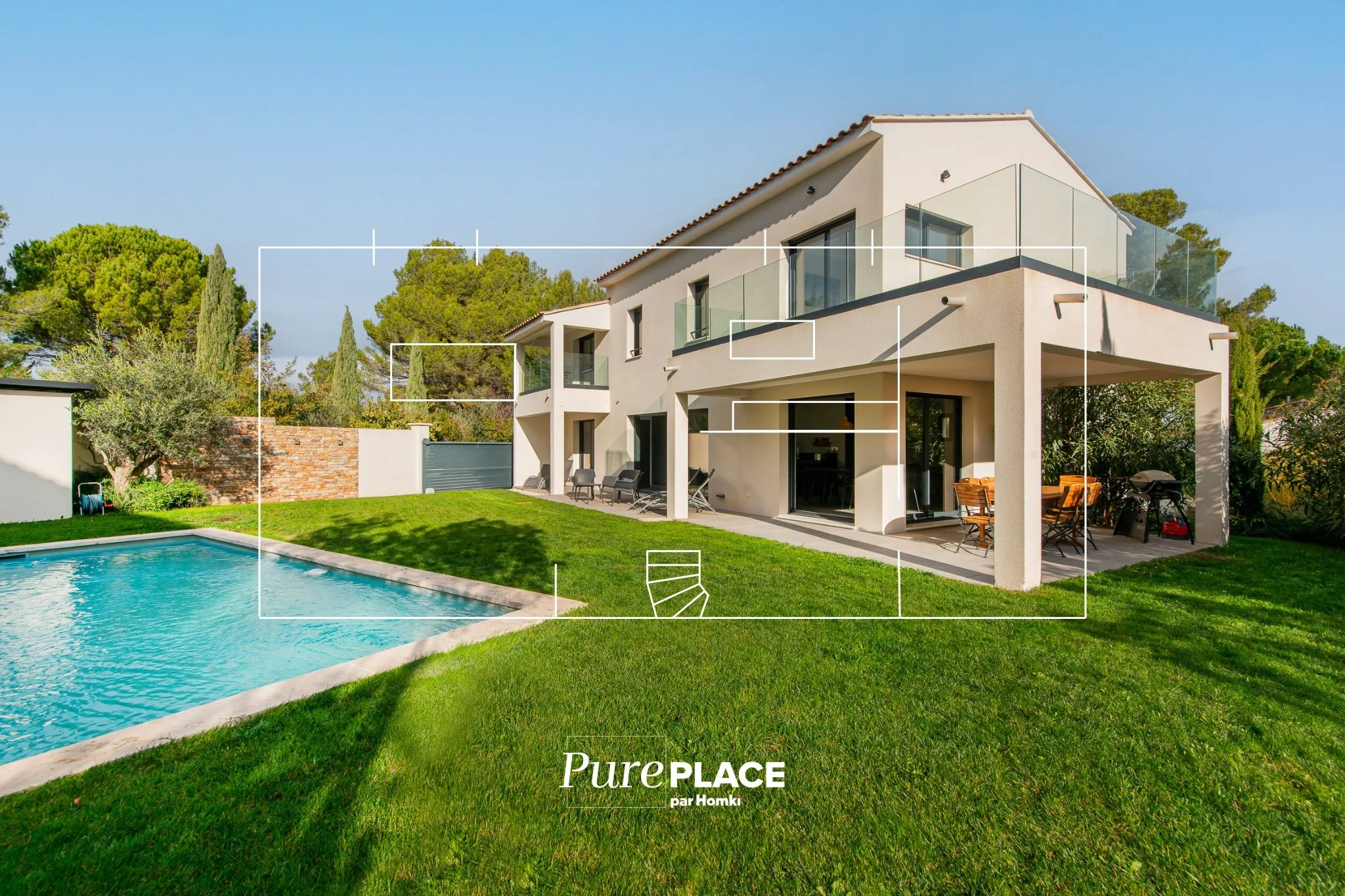 Élégante maison contemporaine avec piscine à Éguilles, à 15 minutes d’Aix-en-Provence