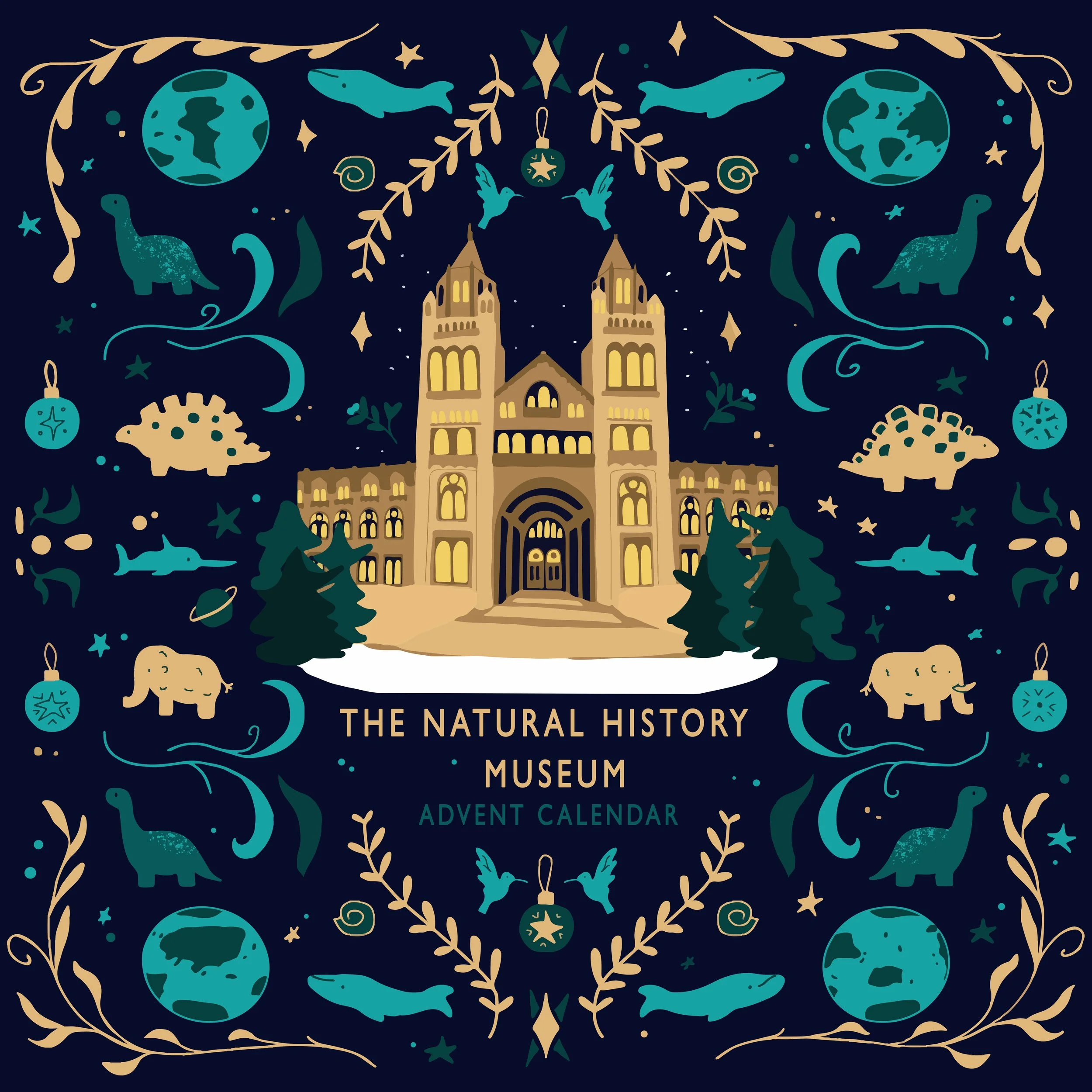 Imagined Brief. Advent Calendar for the Natural History Museum. Front cover.