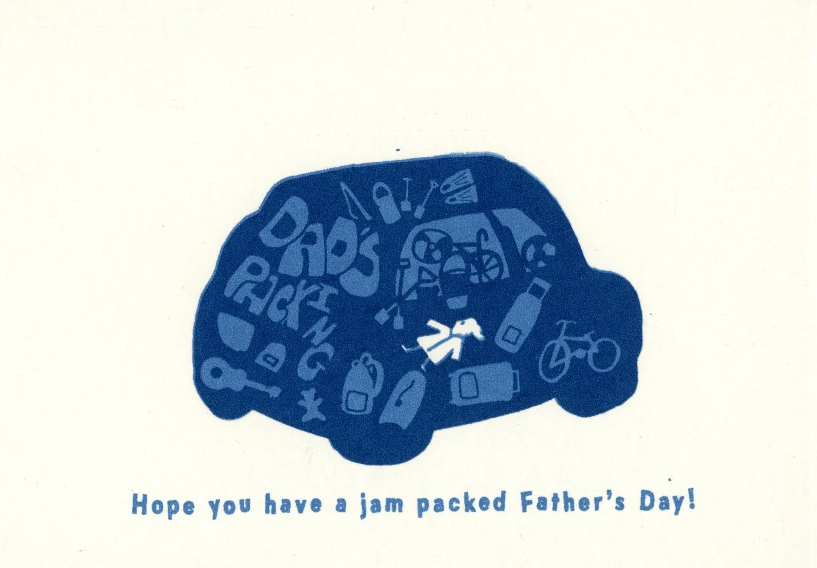 Father's Day Card inside. Screen Print.