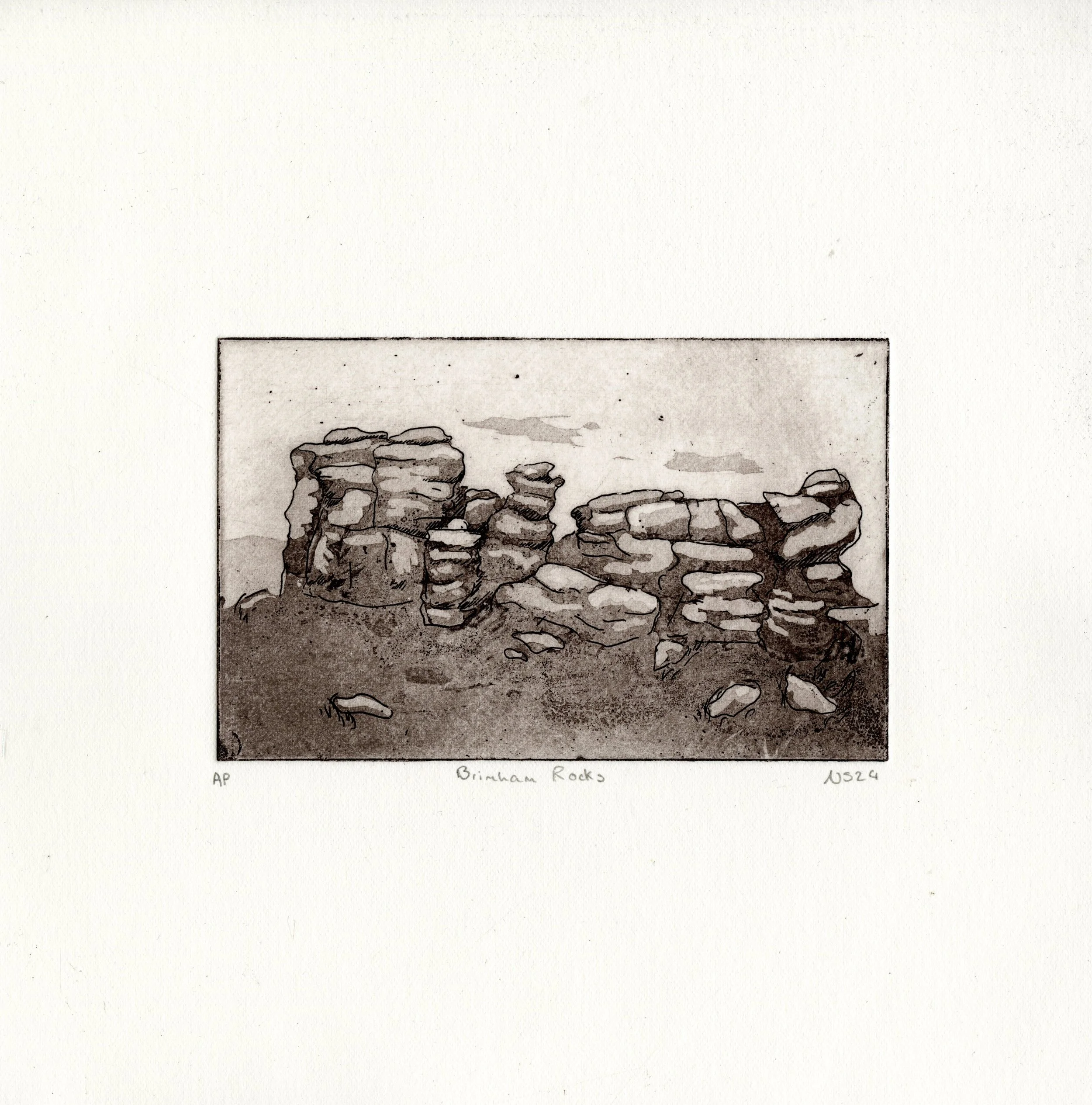 Brimham Rocks Etching