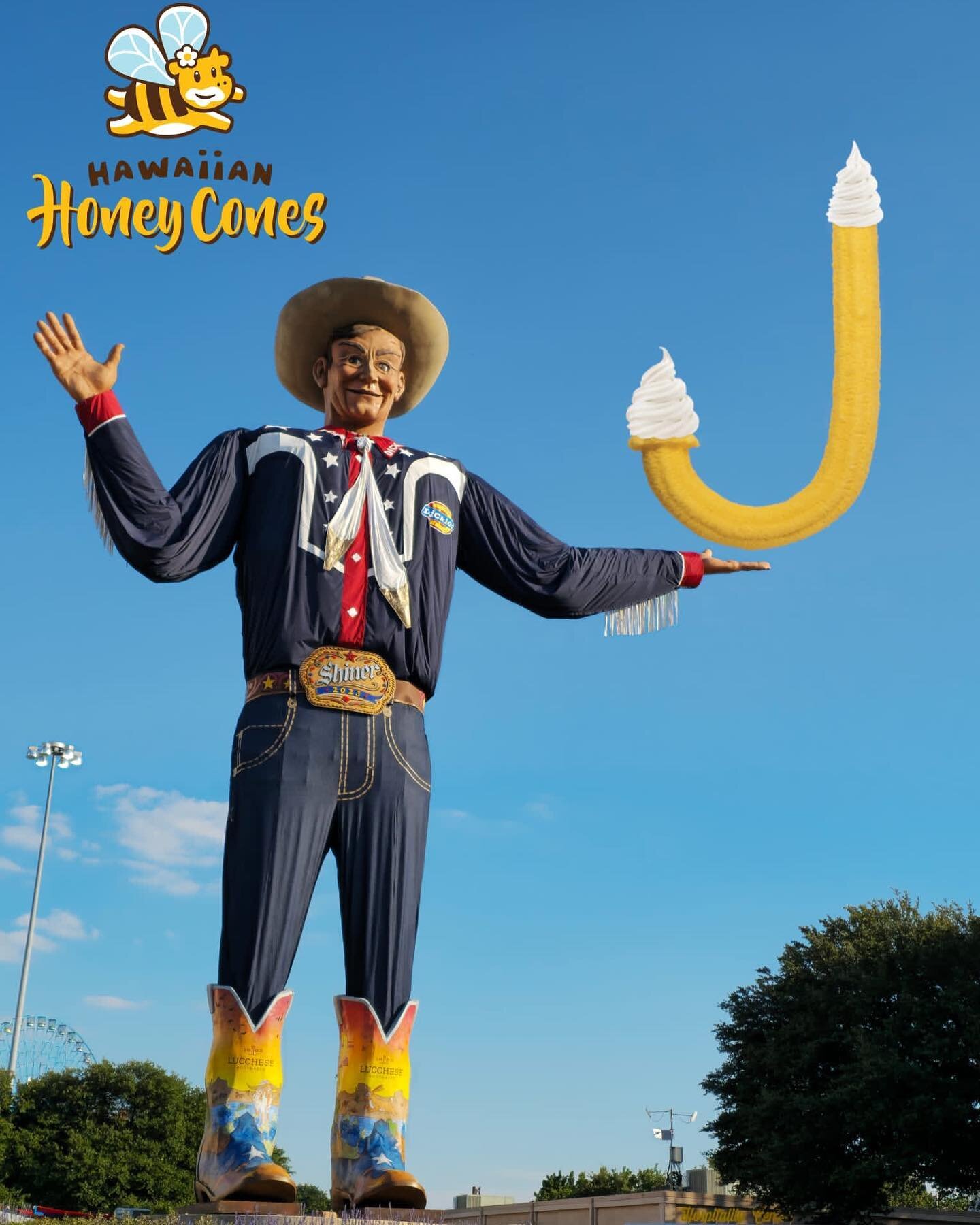 Coming to the State Fair of Texas! They say everything is bigger in Texas so how about this Giant J-Shaped Hawaiian Honey Cone😋Filled all way through with our Hokkaido ice cream, this is a must have after the rides🍦
Sept 29-Oct 22
.
.
.
#statefairo