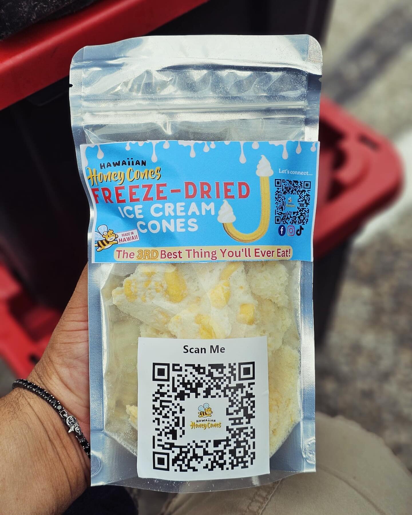 Want a Hawaiian Honey Cone to take home? Try our freeze-dried Hawaiian Honey Cone bites now selling at our events😋 All the love in one bag✨ Limited quantities available, more to announce soon🔜