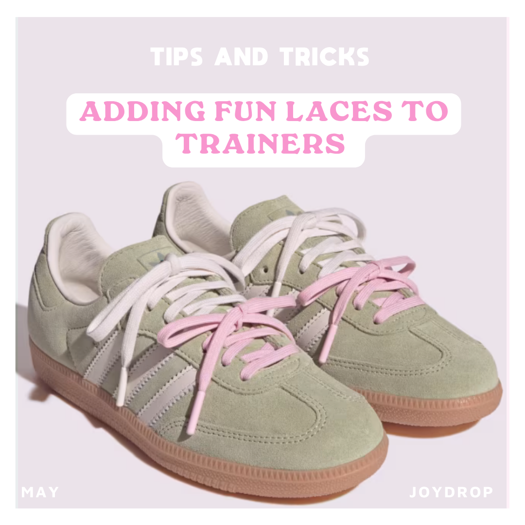 Adding fun laces to trainers