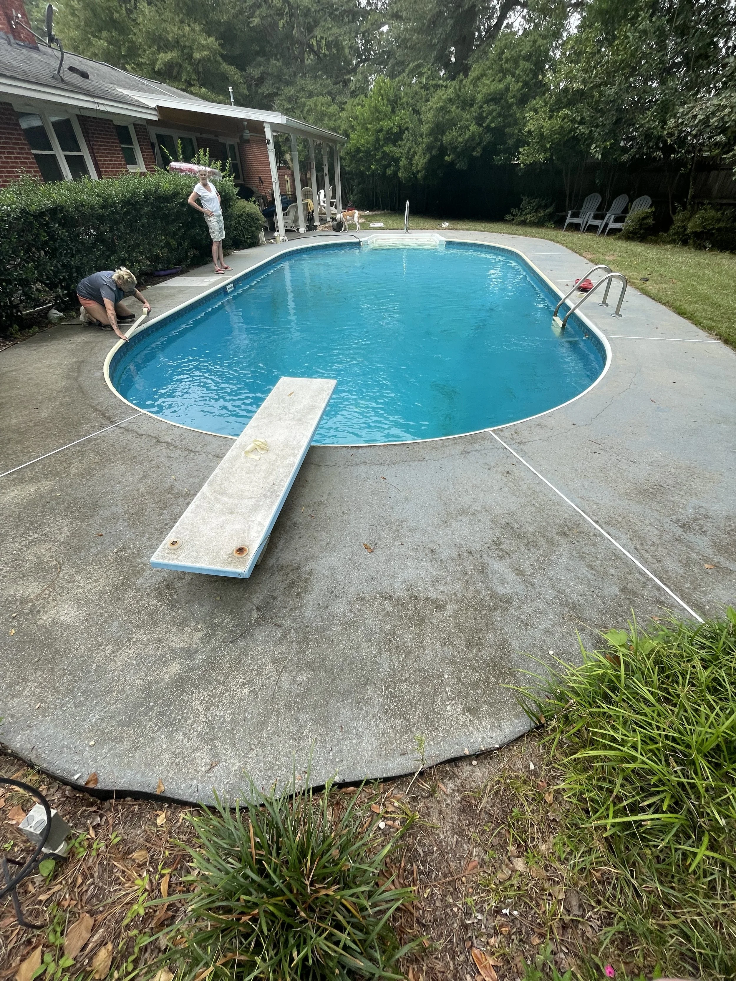 before swimming pool coating in aiken sc