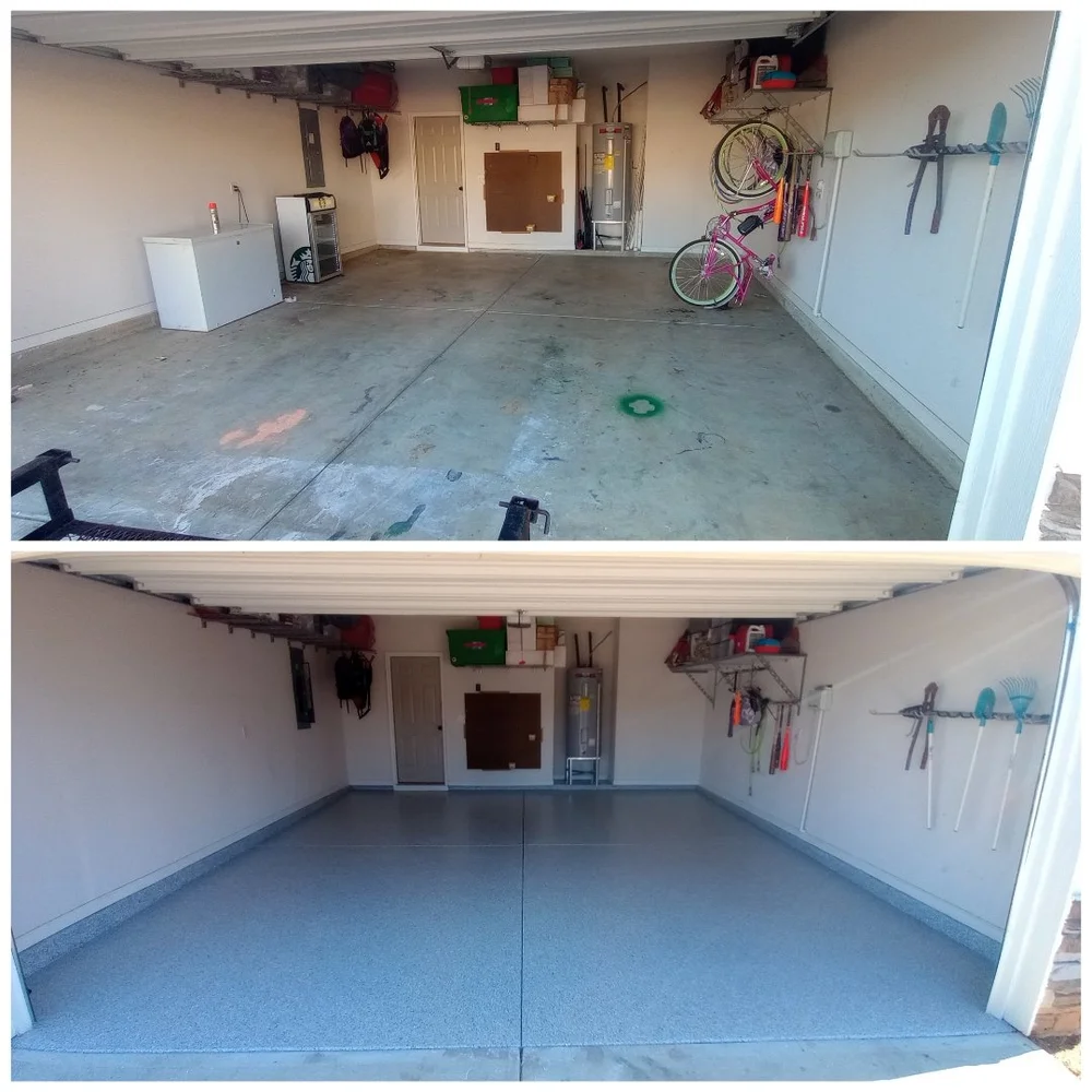 Grey Flake Garage Floor