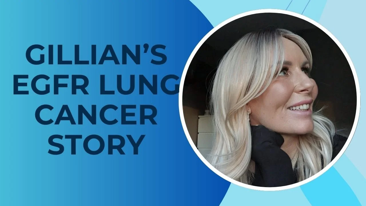Photo of an attractive blond woman called Gillian from Ireland diagnosed with stage 1 EGFR lung cancer after dizzy spells