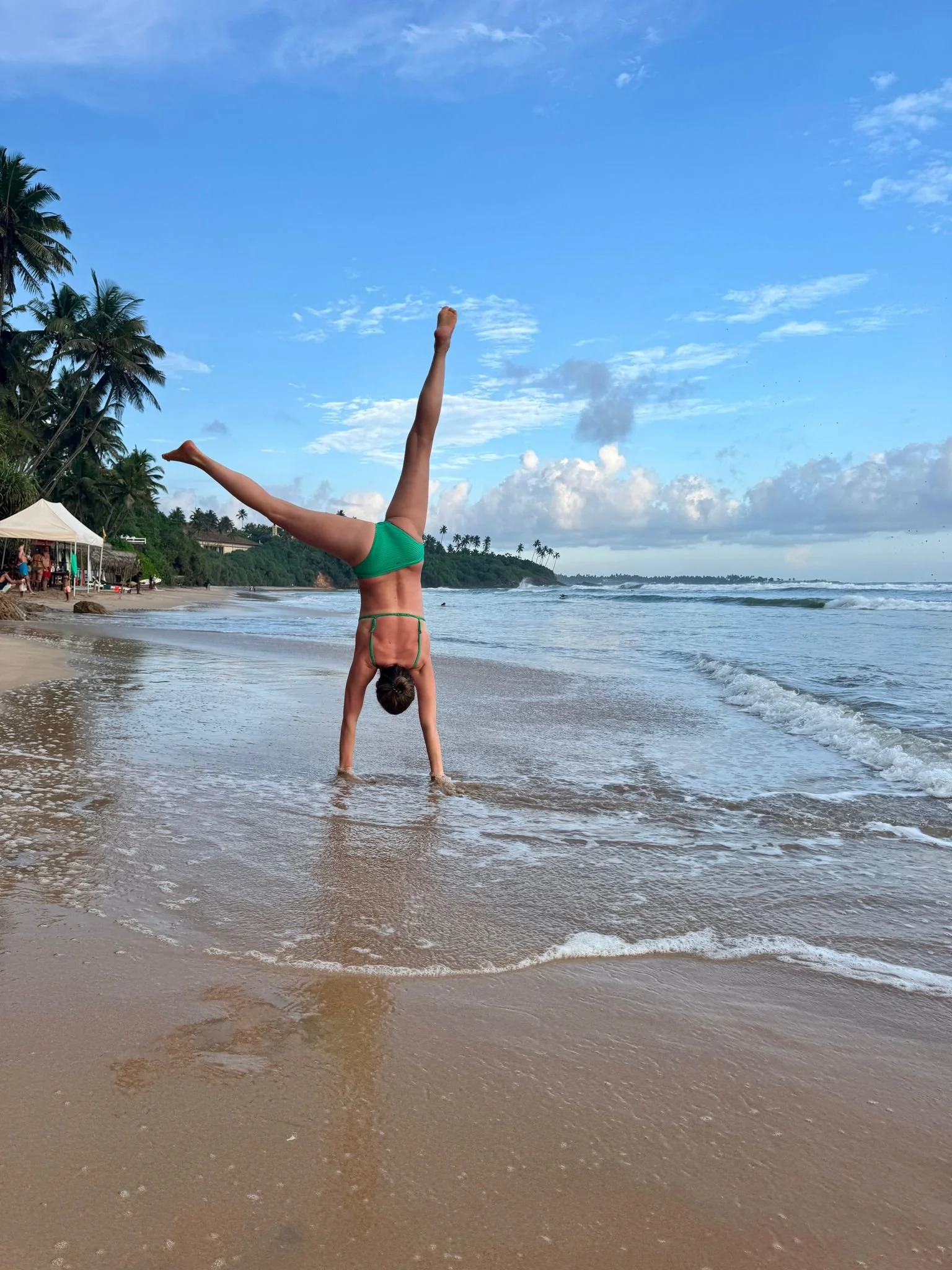 Kathrin doing a cartwheel once she found out she didn't have to undergo chemotherapy and had a better than expected prognosis
