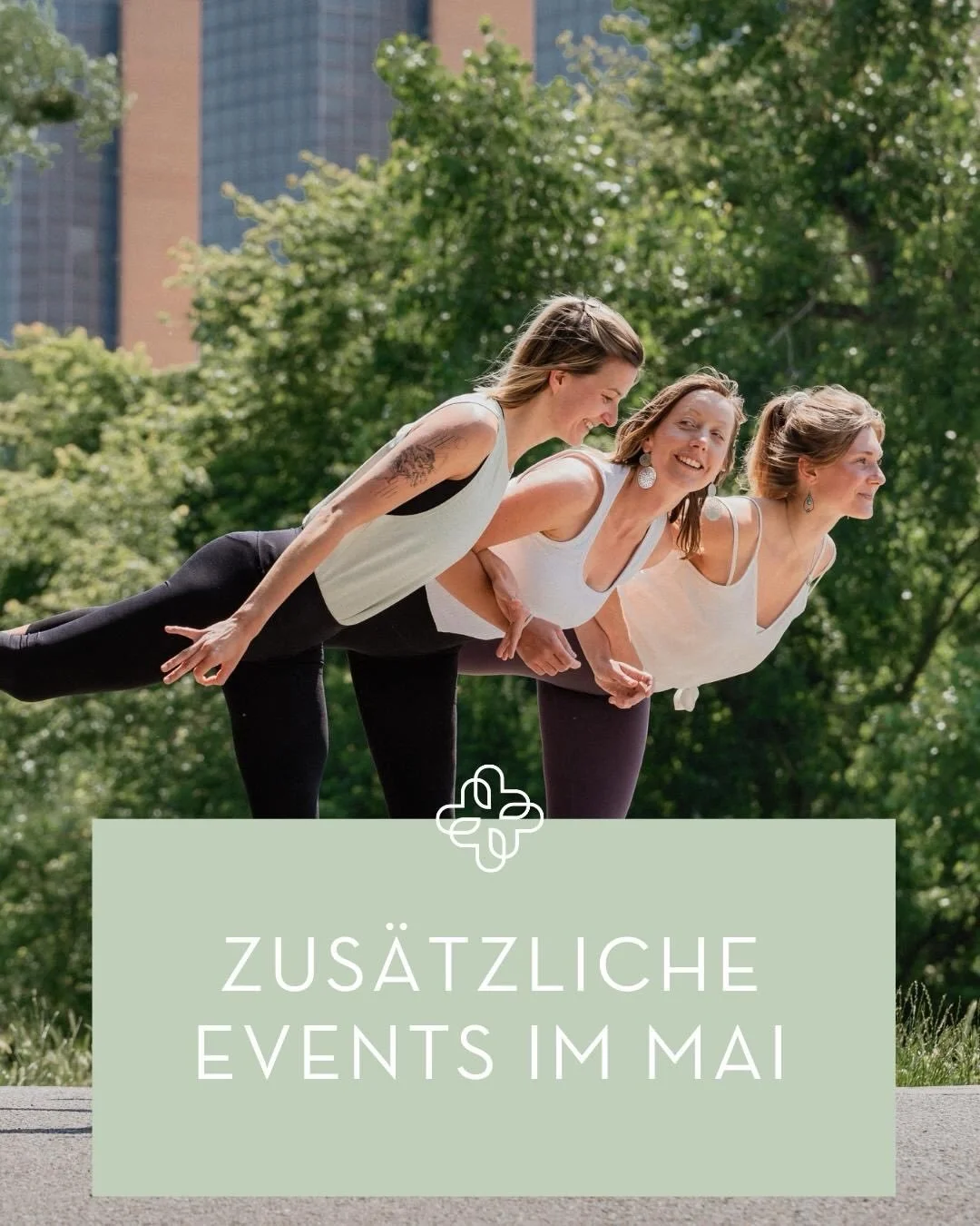 ~ Zus&auml;tzliche Events im Mai ~ ☀️🌓✨

Manipura Hatha Flow (starke Mitte -starkes selbst) I  mit Selena 
Donnerstag 14.Mai (Himmelfahrt), 10&ndash; 11.15 Uhr 
( Anmeldung &uuml;ber den Kursplan) 

Relax Yoga mit live Musik Special  I mit Maja 
Fre