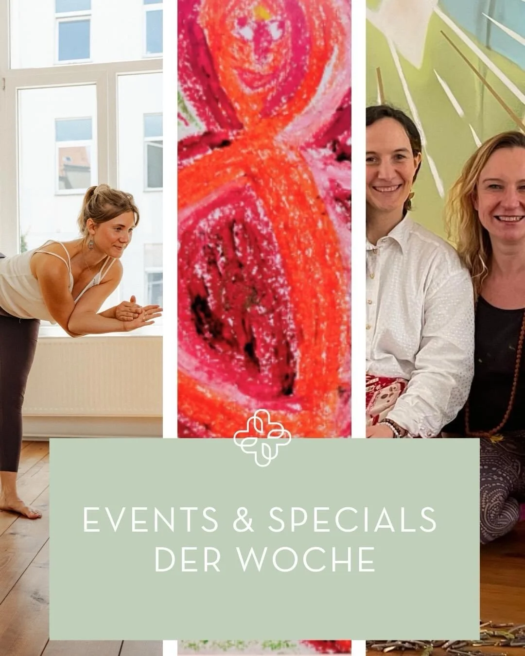 ~ EVENTS &amp; SPECIALS DER WOCHE ~ ✨🤸&zwj;♀️🧘&zwj;♀️

Diese Woche darf es bewegend, entspannend und kreativ werden &ndash; vielleicht ist genau das dabei, was du gerade brauchst.

✨Manipura Hatha Flow I mit Selena
DO 14. Mai (Himmelfahrt), 10 &nda