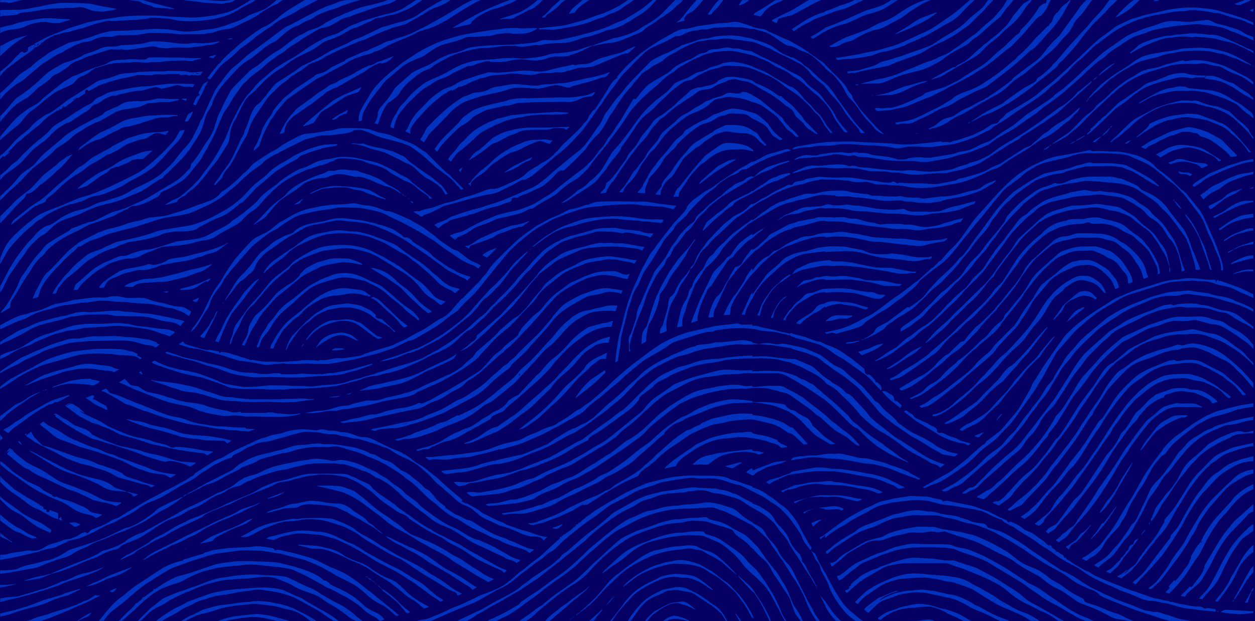 Wavy and watery graphic pattern in rich blue