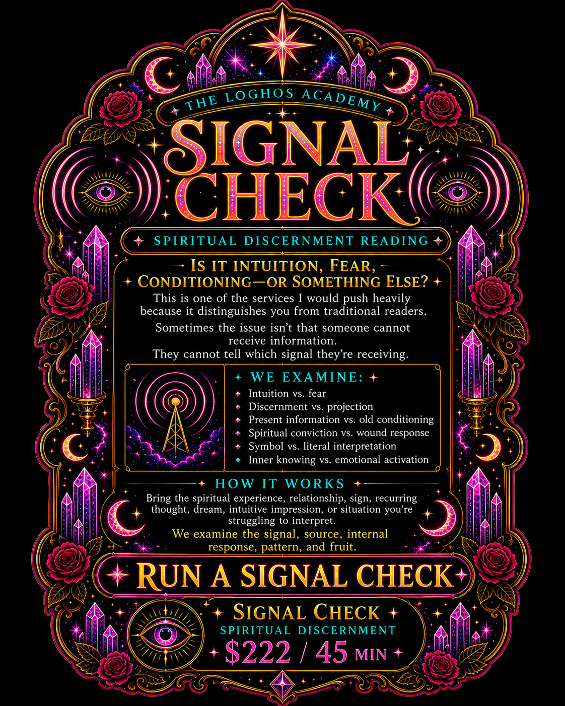✦ SIGNAL CHECK ✦  Spiritual Discernment Reading