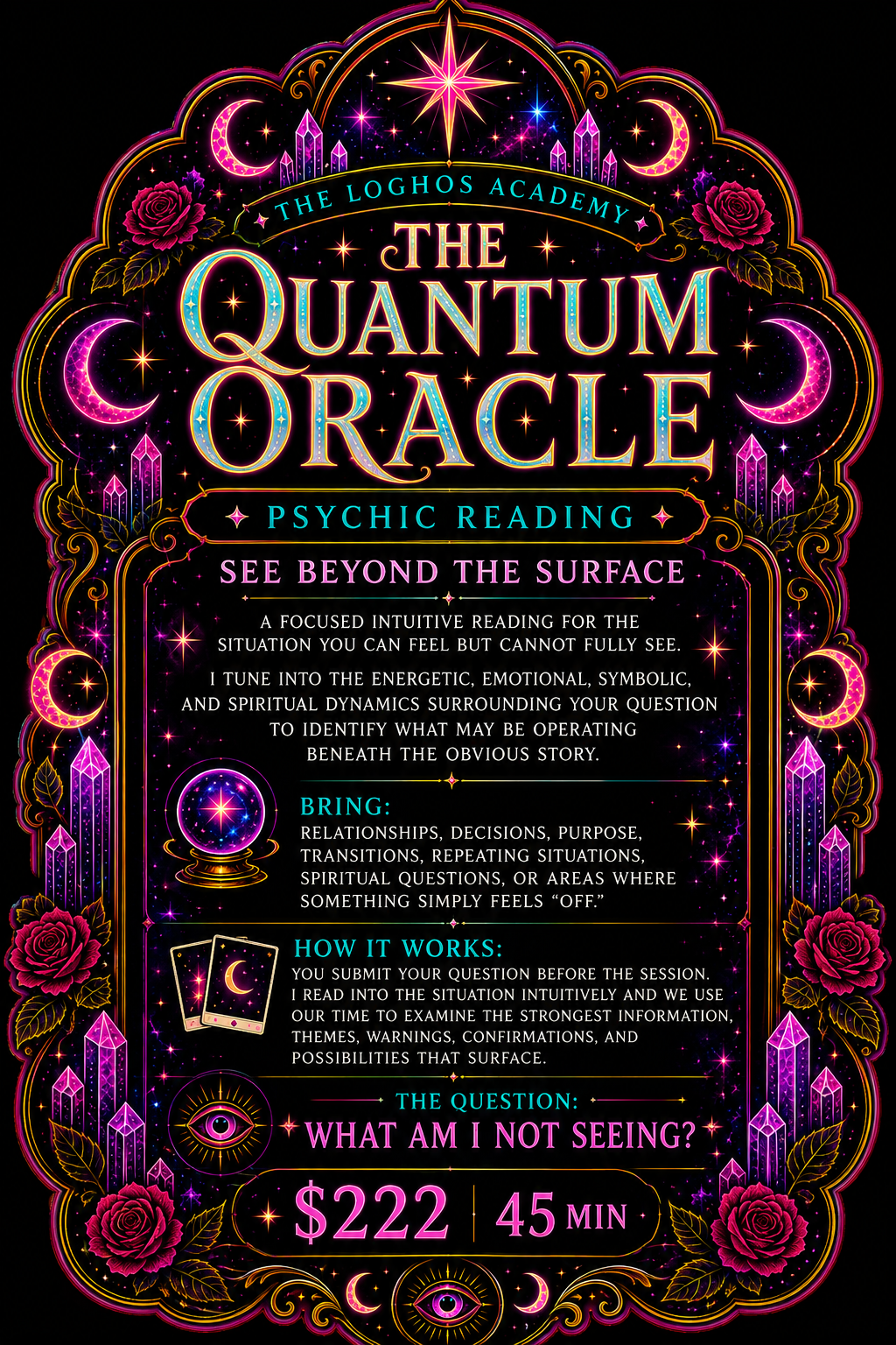 ✦ THE QUANTUM ORACLE ✦  Psychic Reading | 45 MIN