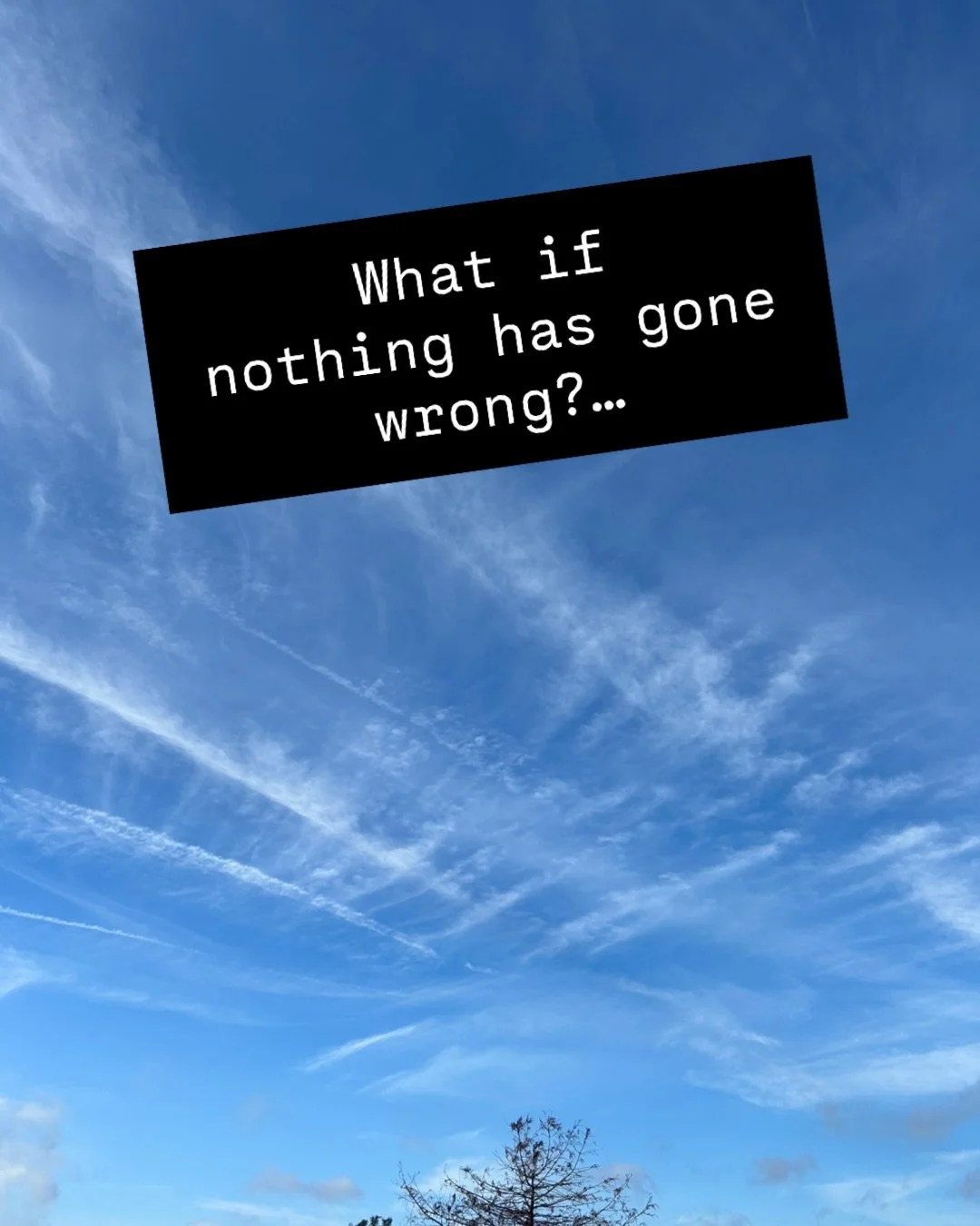 What if nothing has gone wrong?&hellip;

What if the quiet is fertile?&hellip;

What if the unknown is forming?&hellip;

What if the in-between is preparing?&hellip;

What if nothing has gone wrong? 
And you&rsquo;re exactly where you need to be&hell