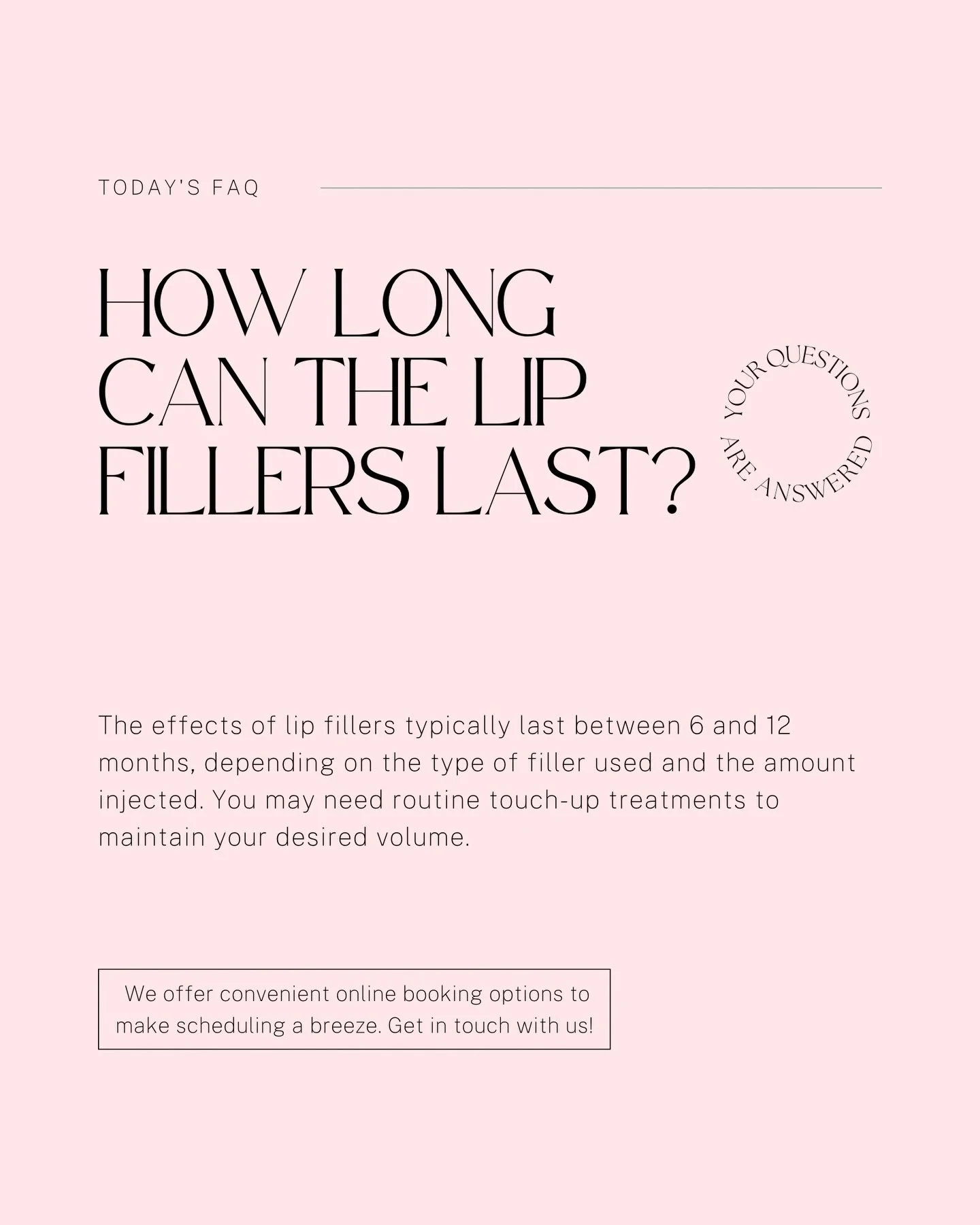 Curious how long your gorgeous new lips will last? 💉✨ Most lip fillers keep your pout looking plump and beautiful for 6&ndash;12 months, depending on your unique body and lifestyle. At Skin Affaire MedSpa, we&rsquo;re all about results that empower 