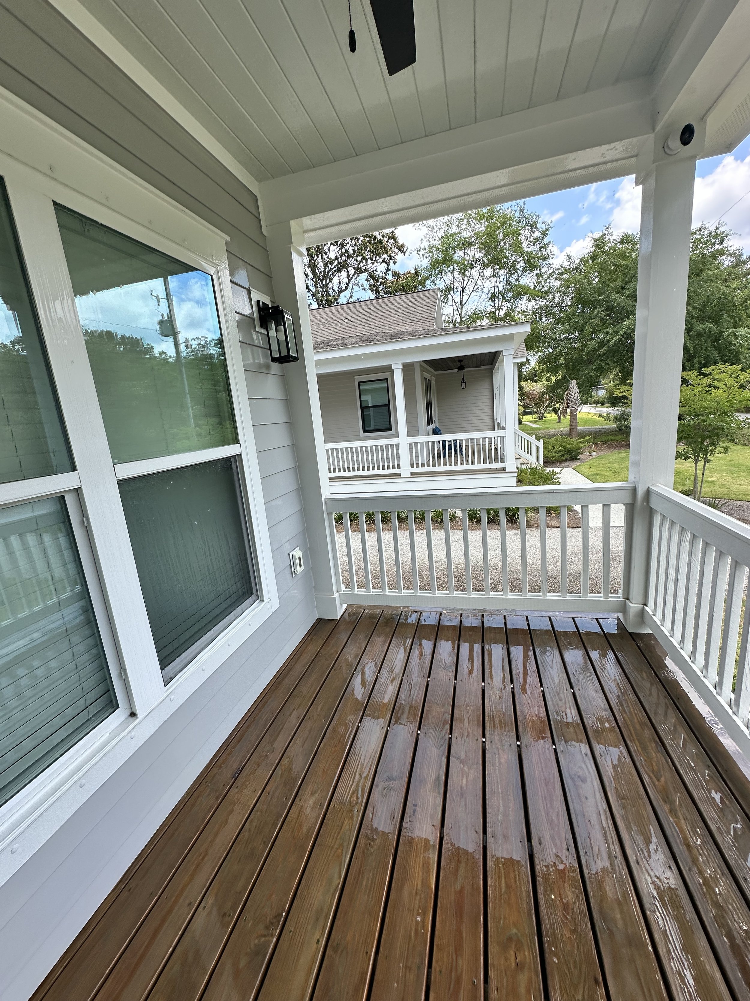 Upstairs Porch Mold Removed and Decking Cleaned