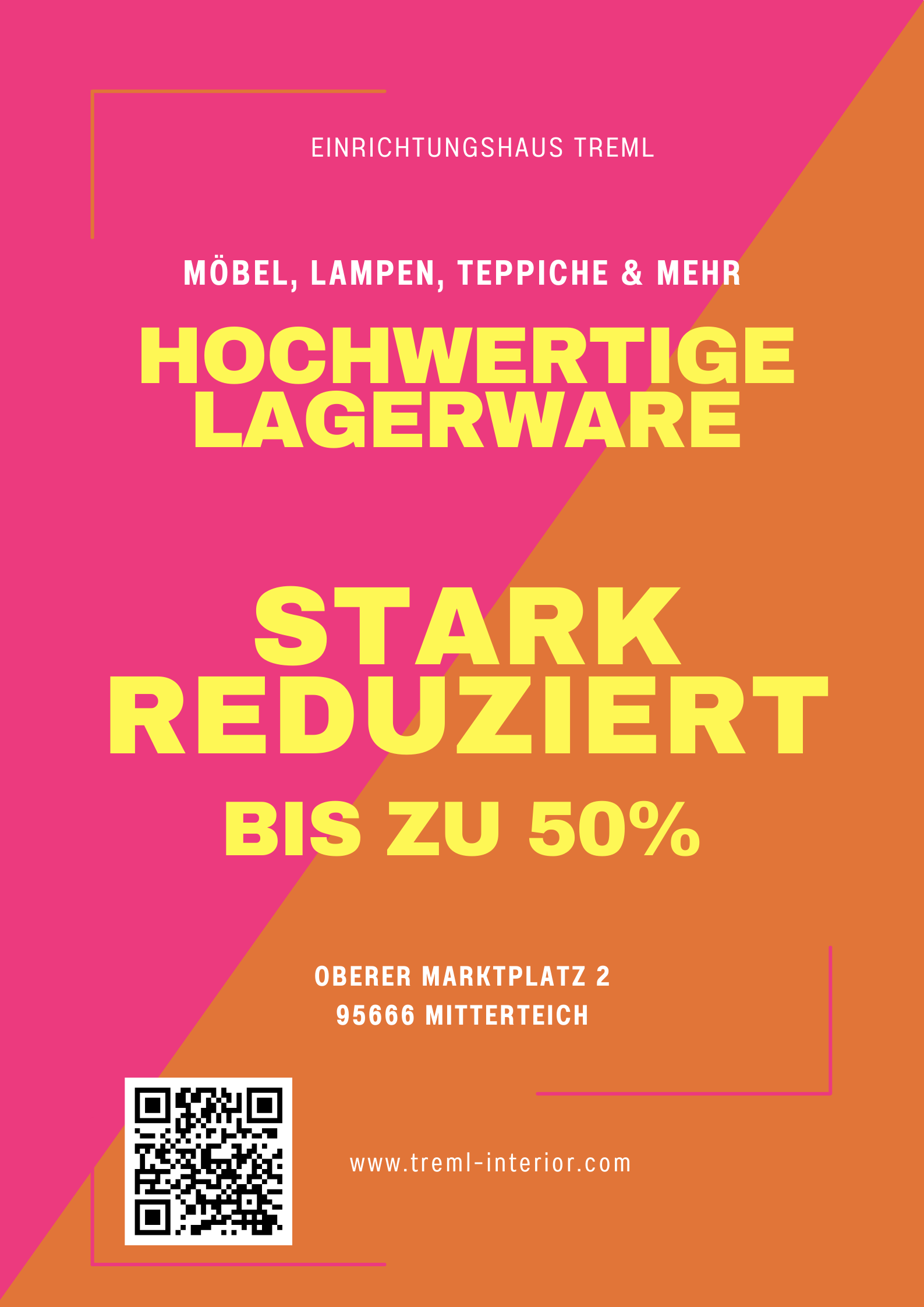 Farbe rein, Winter raus! Lagerware stark reduziert