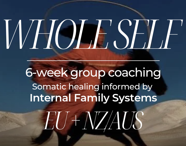 WHOLE SELF: a 6-week online group coaching series :: Somatic healing x Internal Family Systems (EU | NZ | AUS)