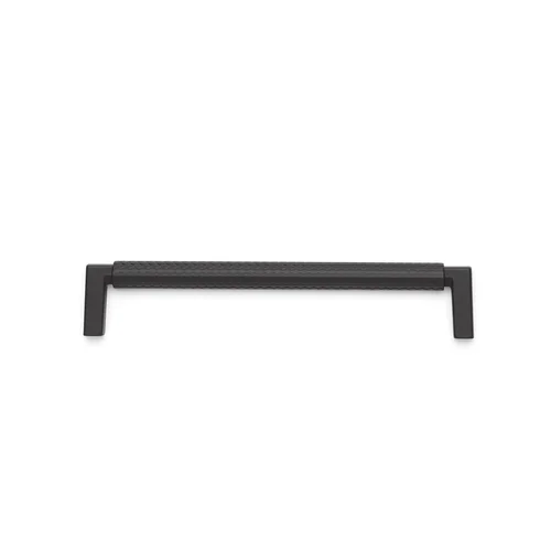 Trama Cabinet Pull by Roberto Marella in black silk, 160 mm