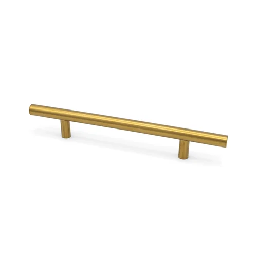 Hollow Stainless Steel Cabinet Bar Pull in brushed gold, 96 mm