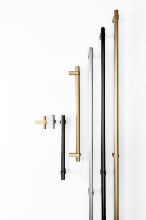 Nobb Cabinet Bar Pull by Viefe in brushed black, 192 mm