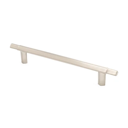 Dalvik Contemporary Cabinet Pull in brushed satin nickel, 128 mm