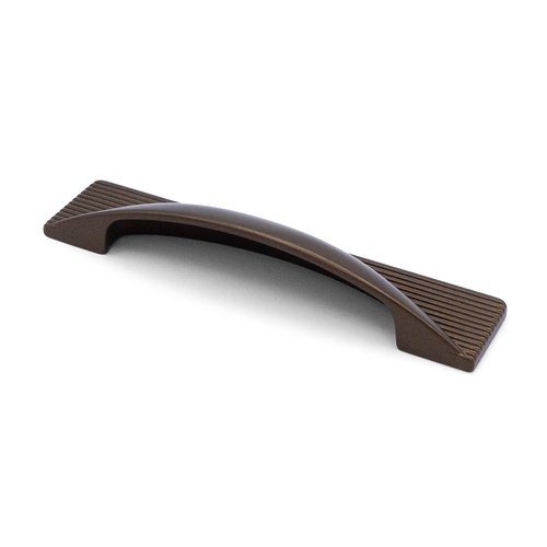 Lineas Fluted Cabinet Cup Pull by Citterio Giulio in cocoa bronze, 64 mm