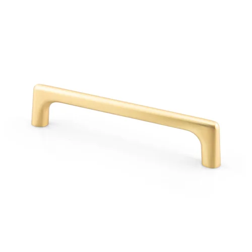 Brera Contemporary Cabinet Pull in brushed satin nickel, 96 mm