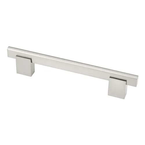 Crenshaw Contemporary Cabinet Pull in brushed satin nickel, 96 mm
