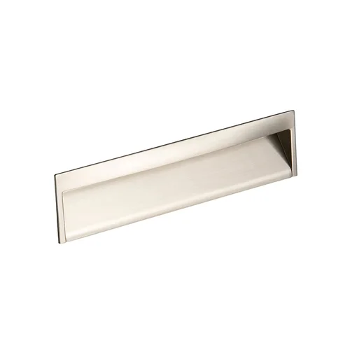 Wave Cabinet Pull by Viefe in brushed nickel, 32 mm